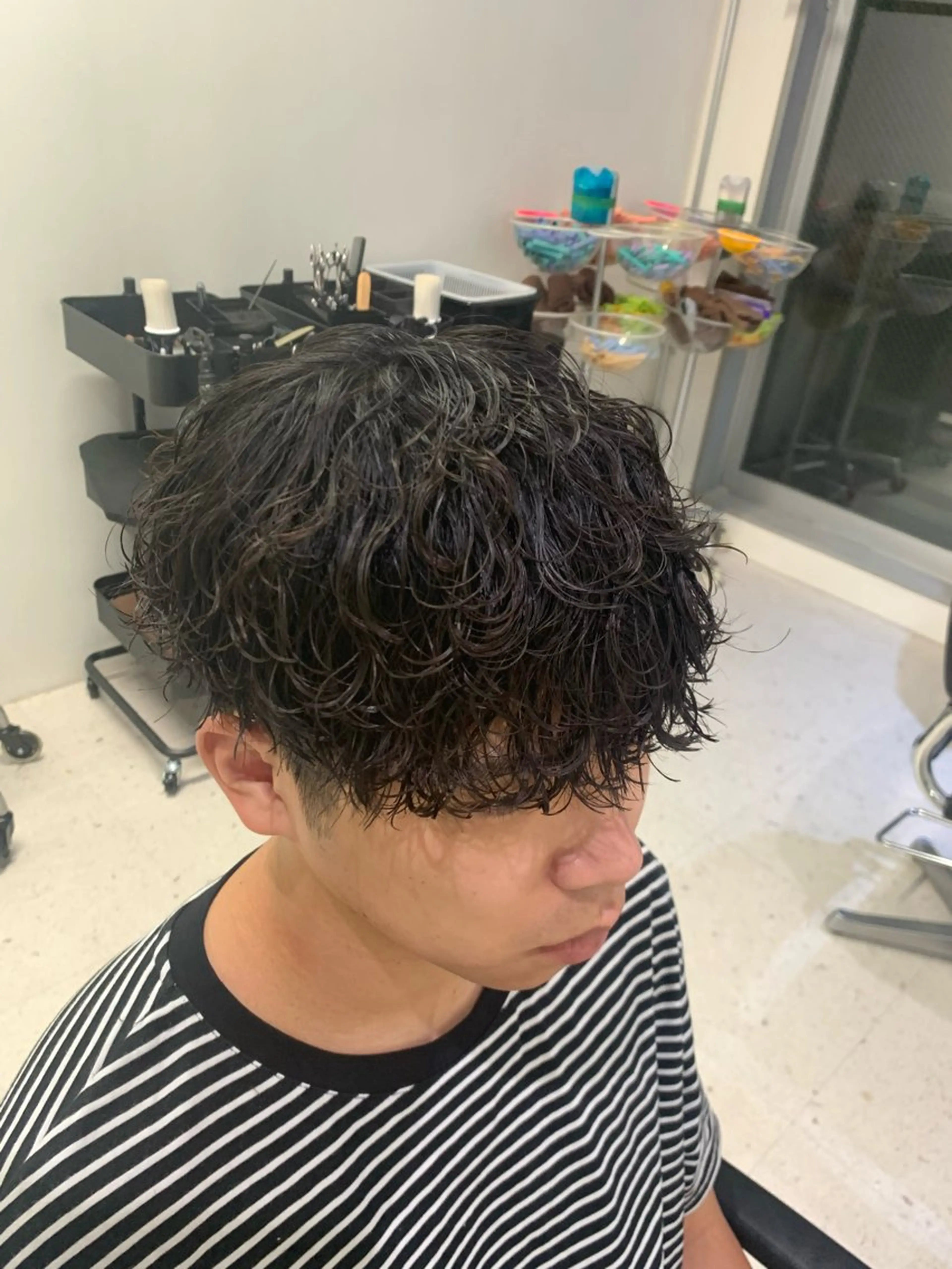 パーマ メンズ メンズパーマ 波巻きパーマ スパイラルパーマ 横浜メンズマッシュ カット/ショウゴのヘアスタイル