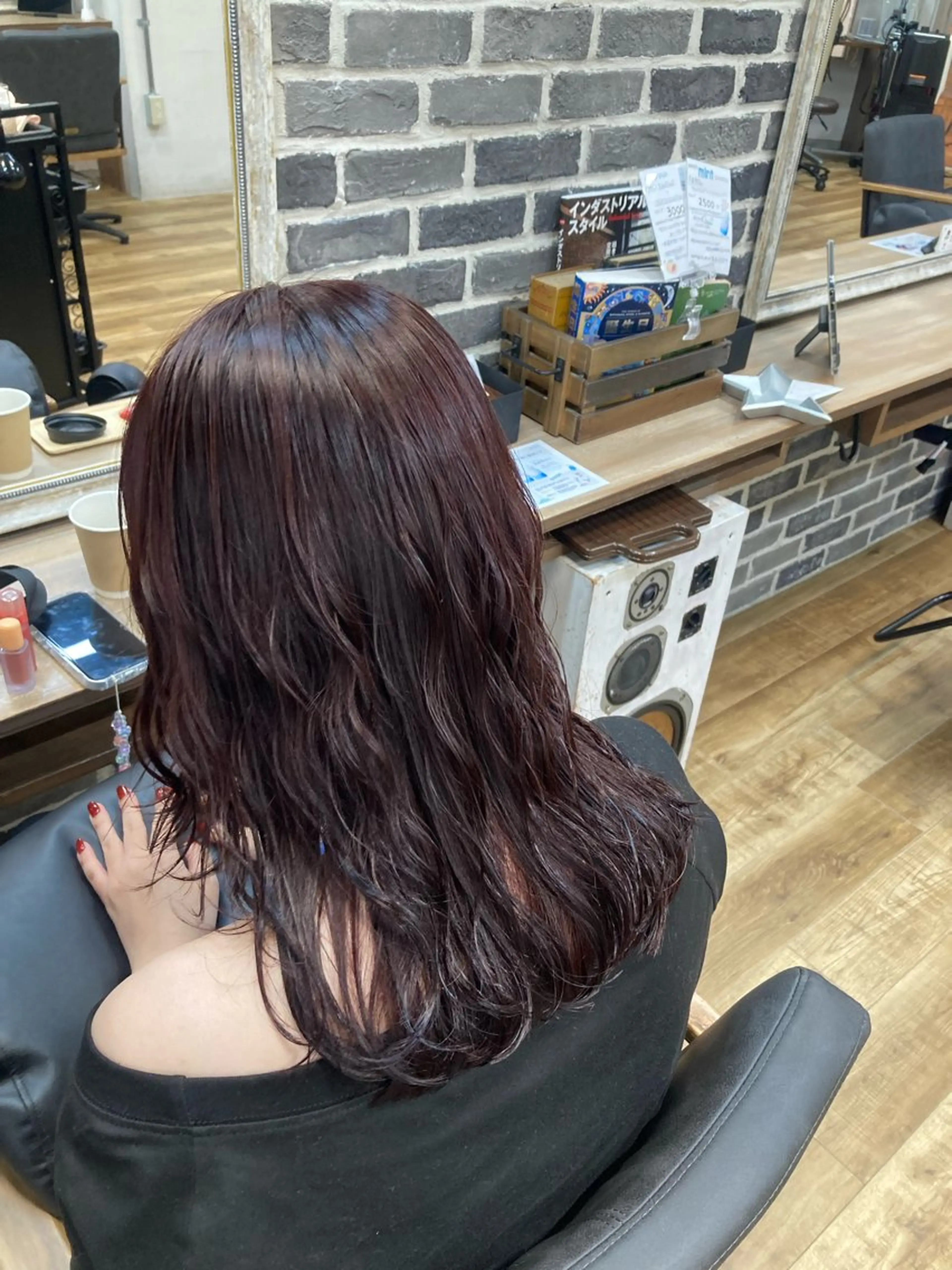 カラー レッドカラー 加茂野 緑のヘアスタイル