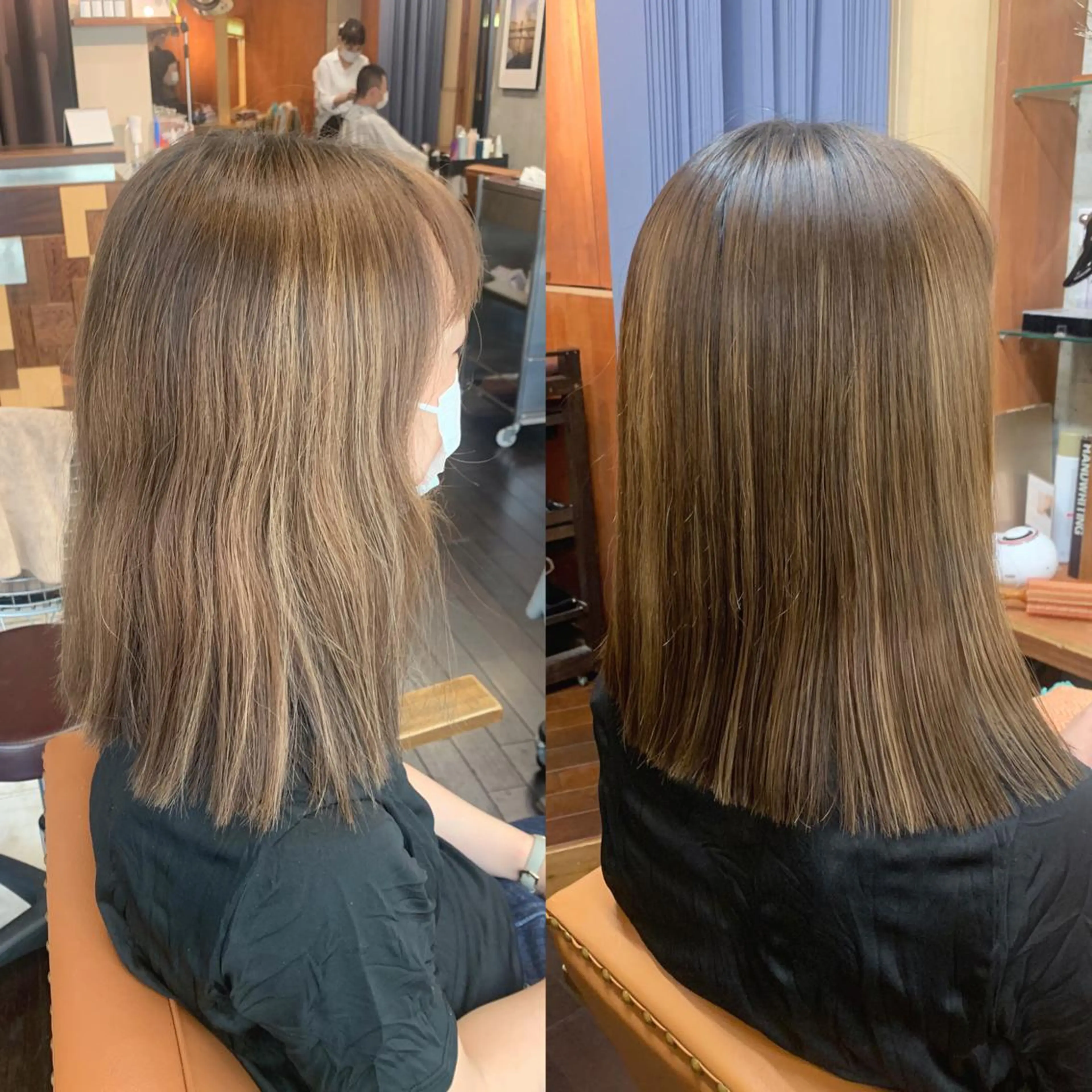 ミディアム ボブ カット 縮毛矯正 トリートメント 土屋かすみ✁︎. ꙳ 姫カットのヘアスタイル