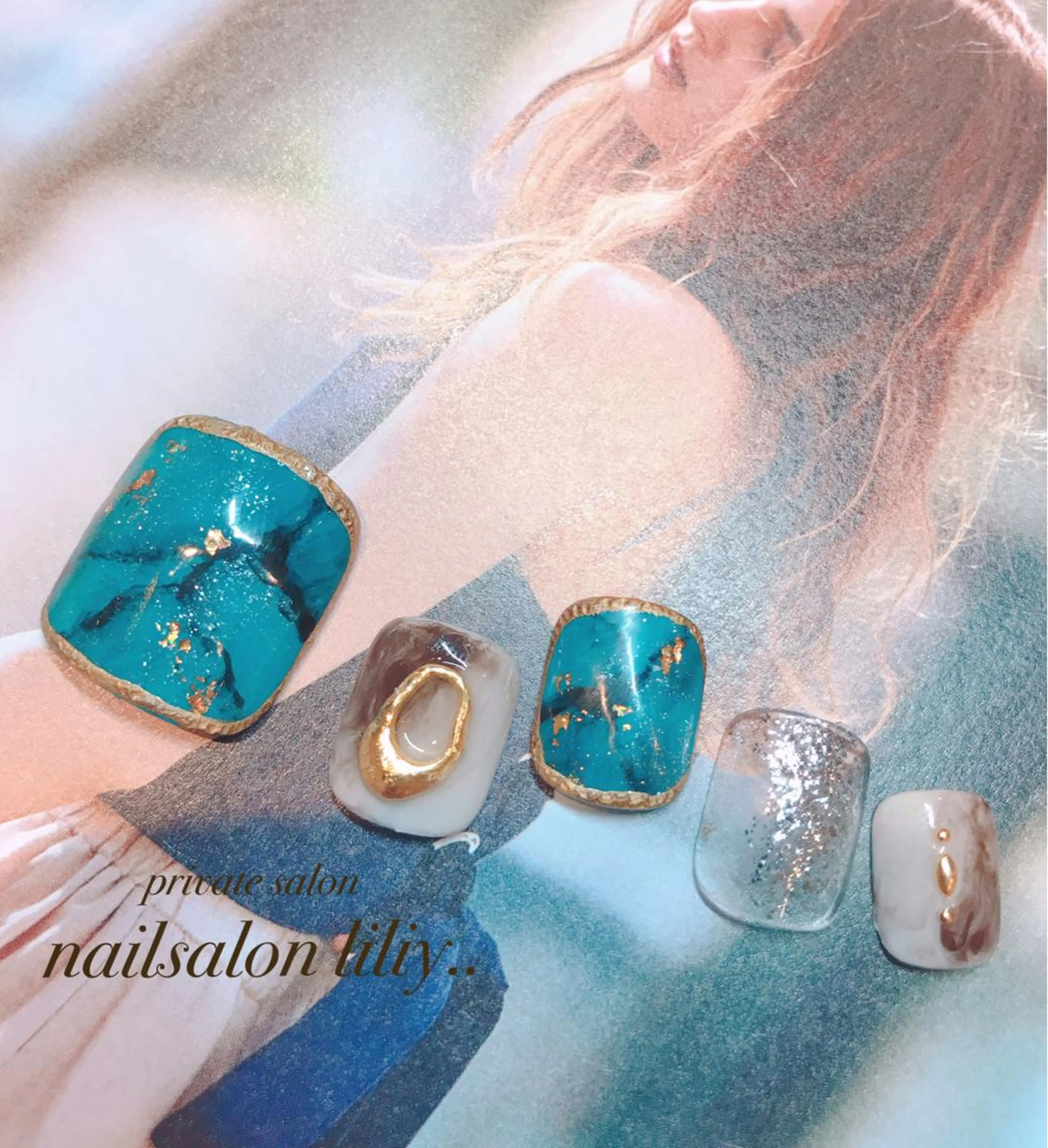 ネイル 大理石ネイル(マーブル) ニュアンスネイル TERAI ERINAの眉毛・アイブロウイメージ