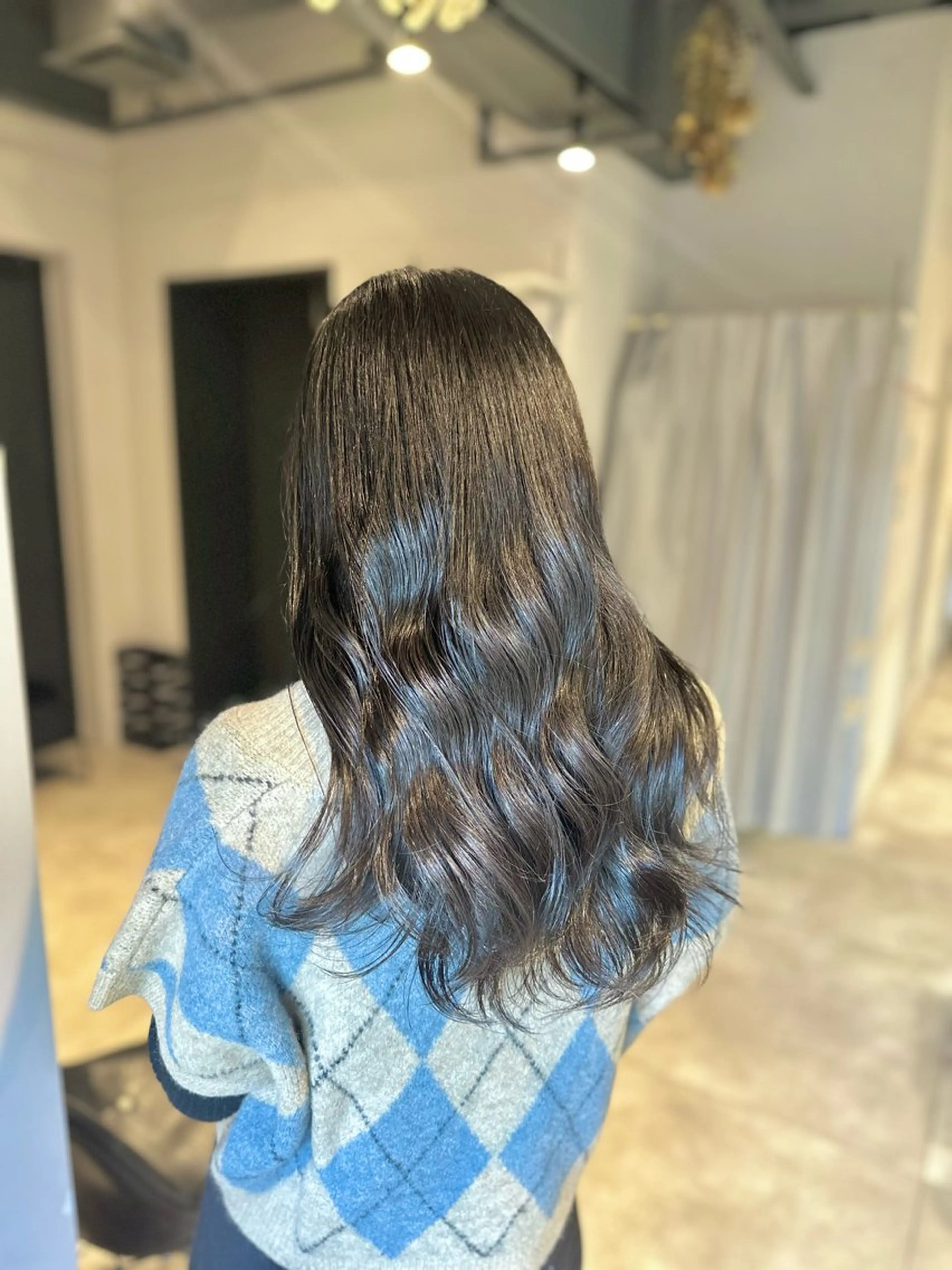 ロング カラー 髪質改善 トリートメント カット ヘアカラー トリートメント KURO/韓国ヘア /レイヤーカットのヘアスタイル