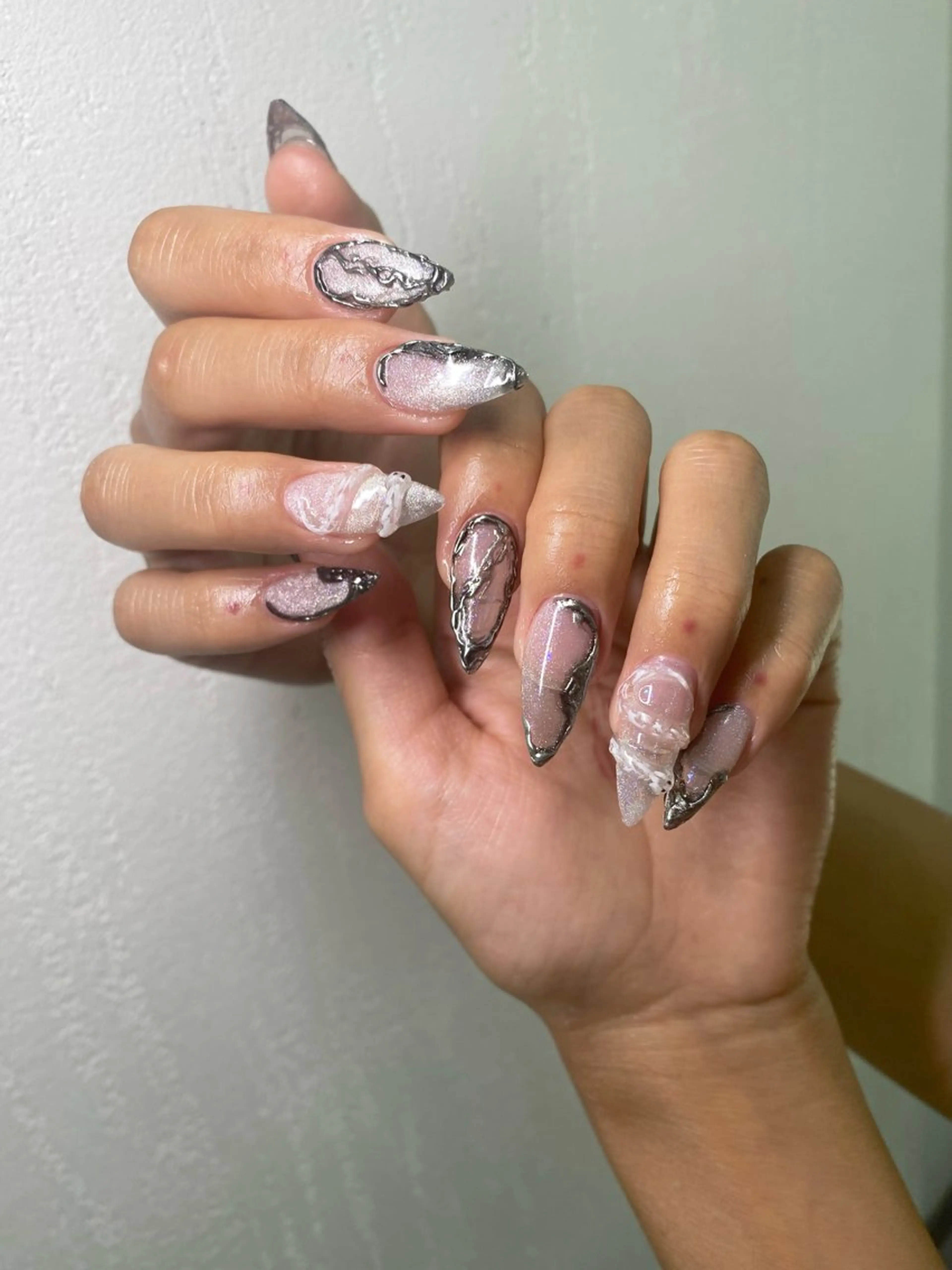 ネイル ATULA Nail 💅チップ長さだしのネイルデザイン