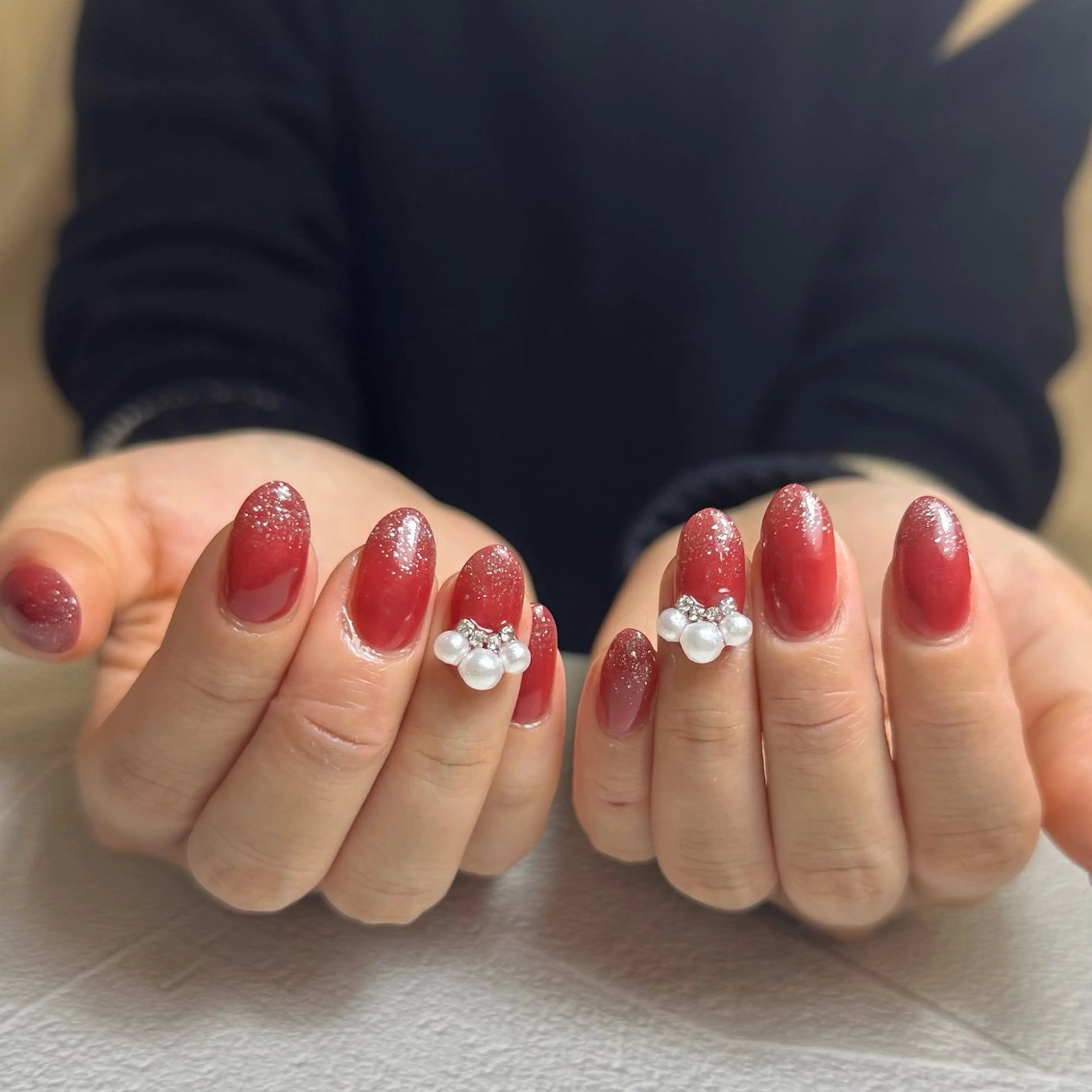 ネイル グラデーション ラメ(グリッター) ラメグラデーション TOPAZ恵比寿所属・Tsuno Nagisaのネイルデザイン