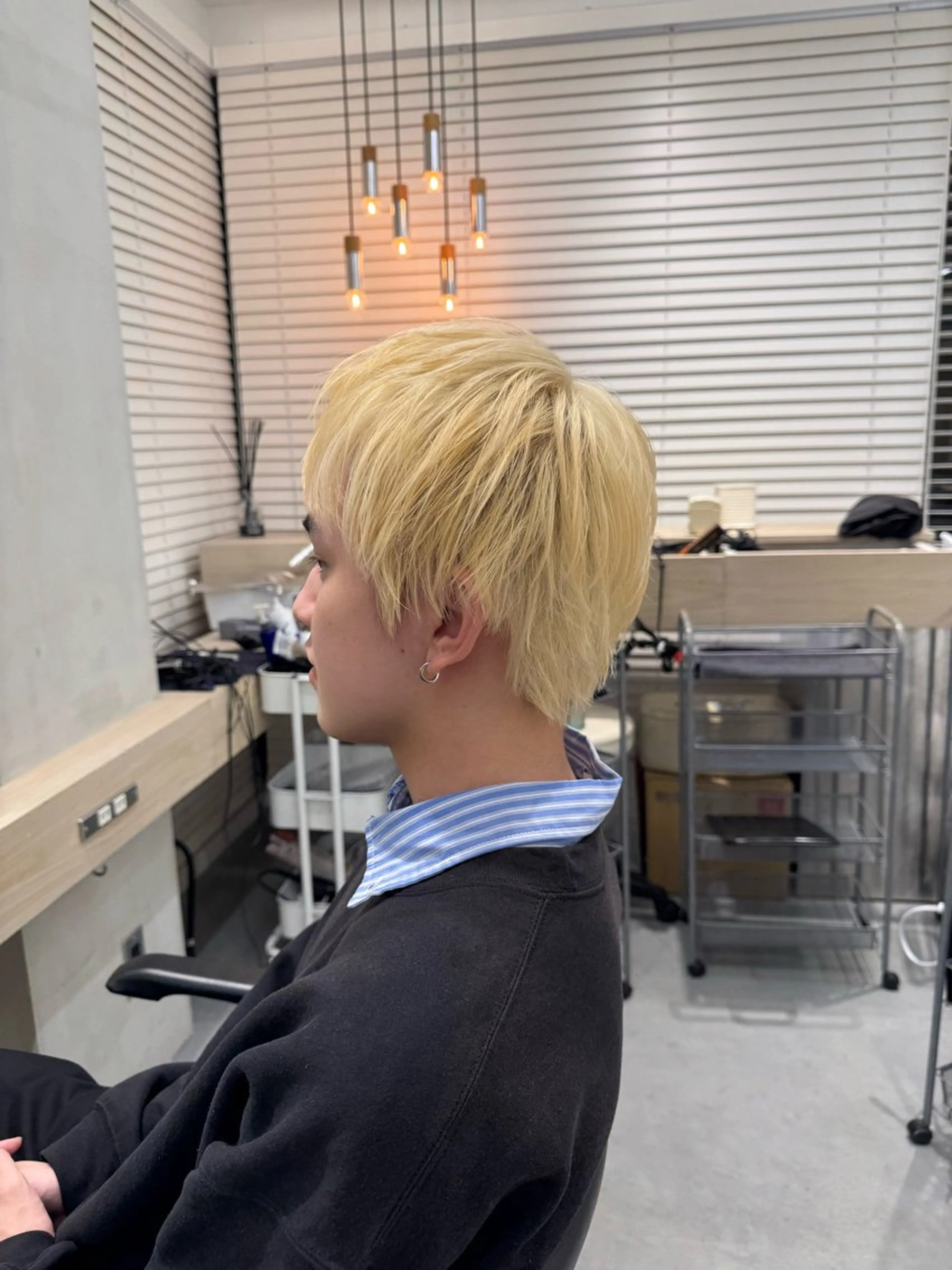 カラー メンズ メンズブリーチ ブリーチ 抜きっぱなしブロンド ブロンド ヘアカラー ナカバチ ユイ🌼 Rizm greenのヘアスタイル