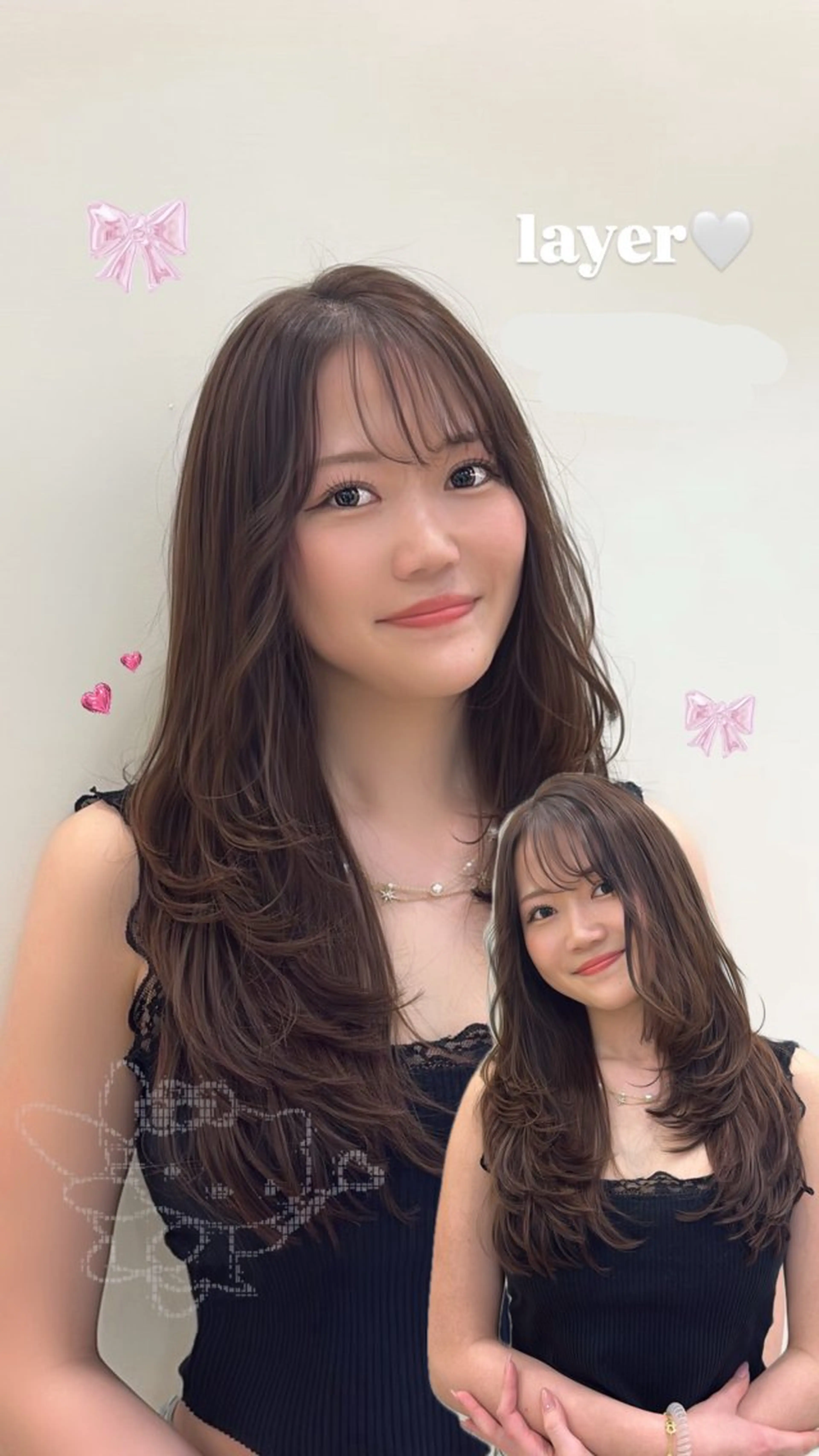 ロング カット 縮毛矯正 透け感カラー 顔周り/neneのヘアスタイル