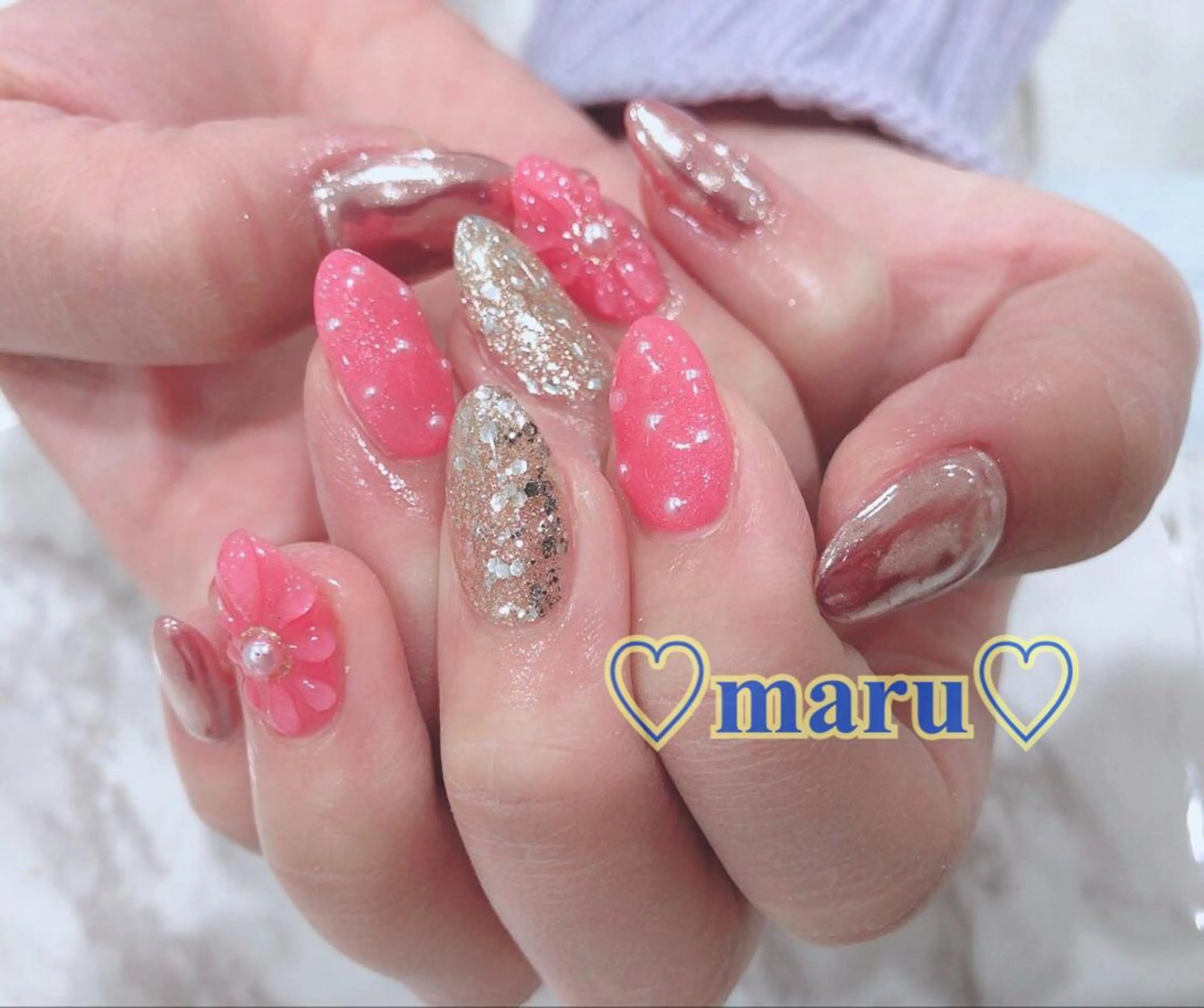 ネイル ハンドネイル フットネイル まるみ ♡のネイルデザイン