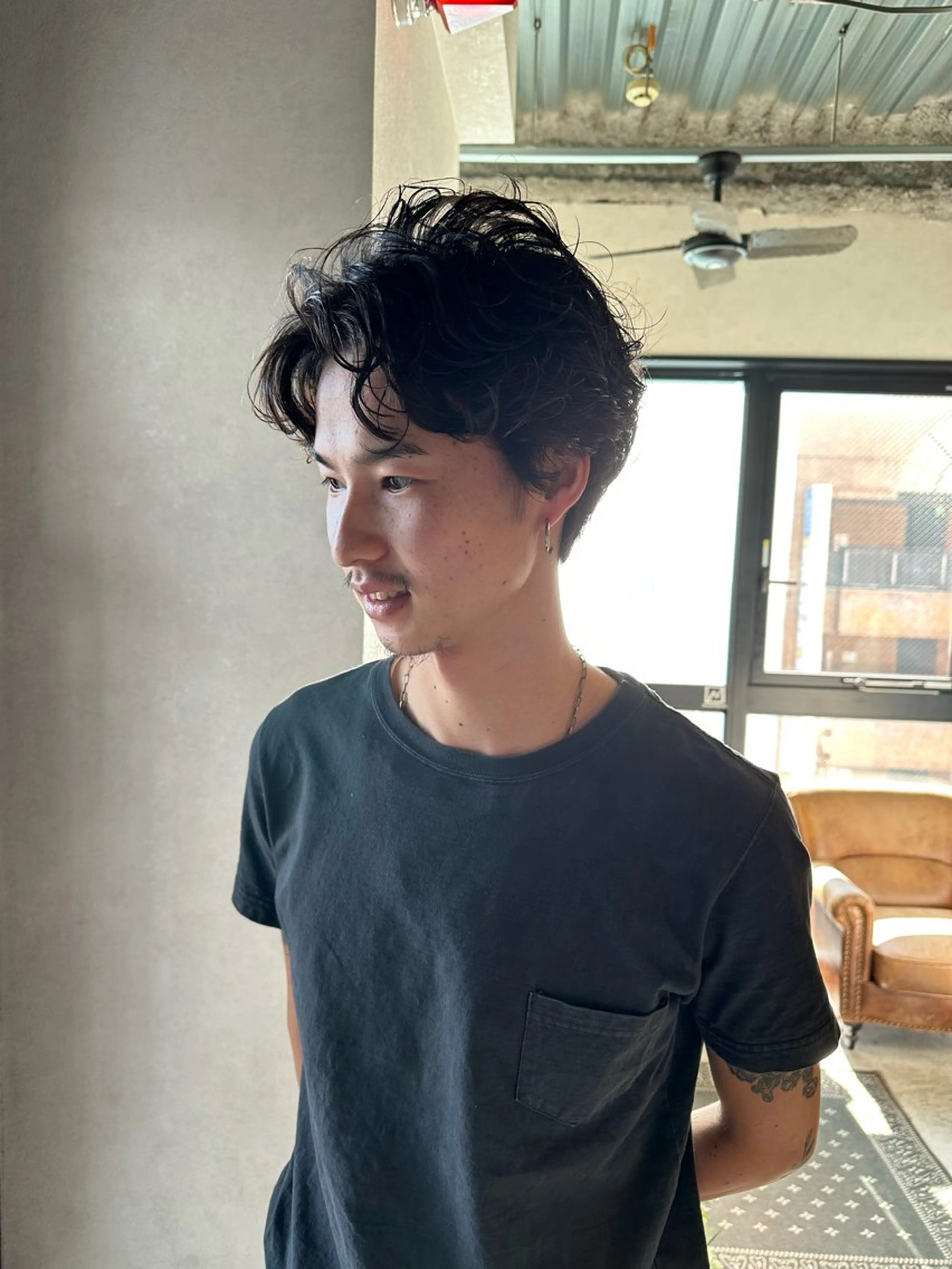 ミディアム メンズ カット パーマ SALOWIN栄3丁目店所属・俵 知広のヘアスタイル