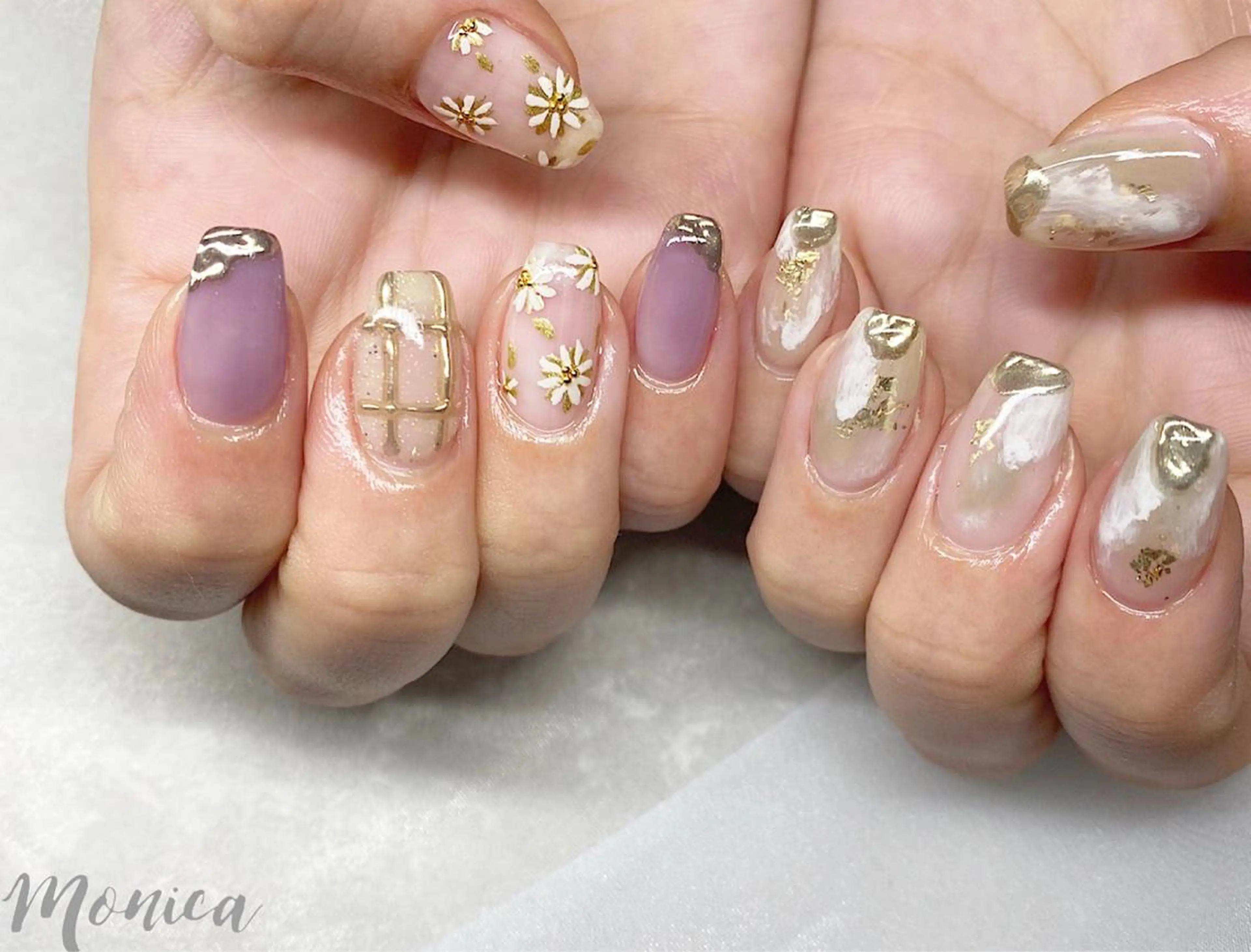 ネイル アートネイル フレンチネイル ジェルネイル マグネットネイル 持ち込み ハンドネイル nailsalon MONICAのネイルデザイン