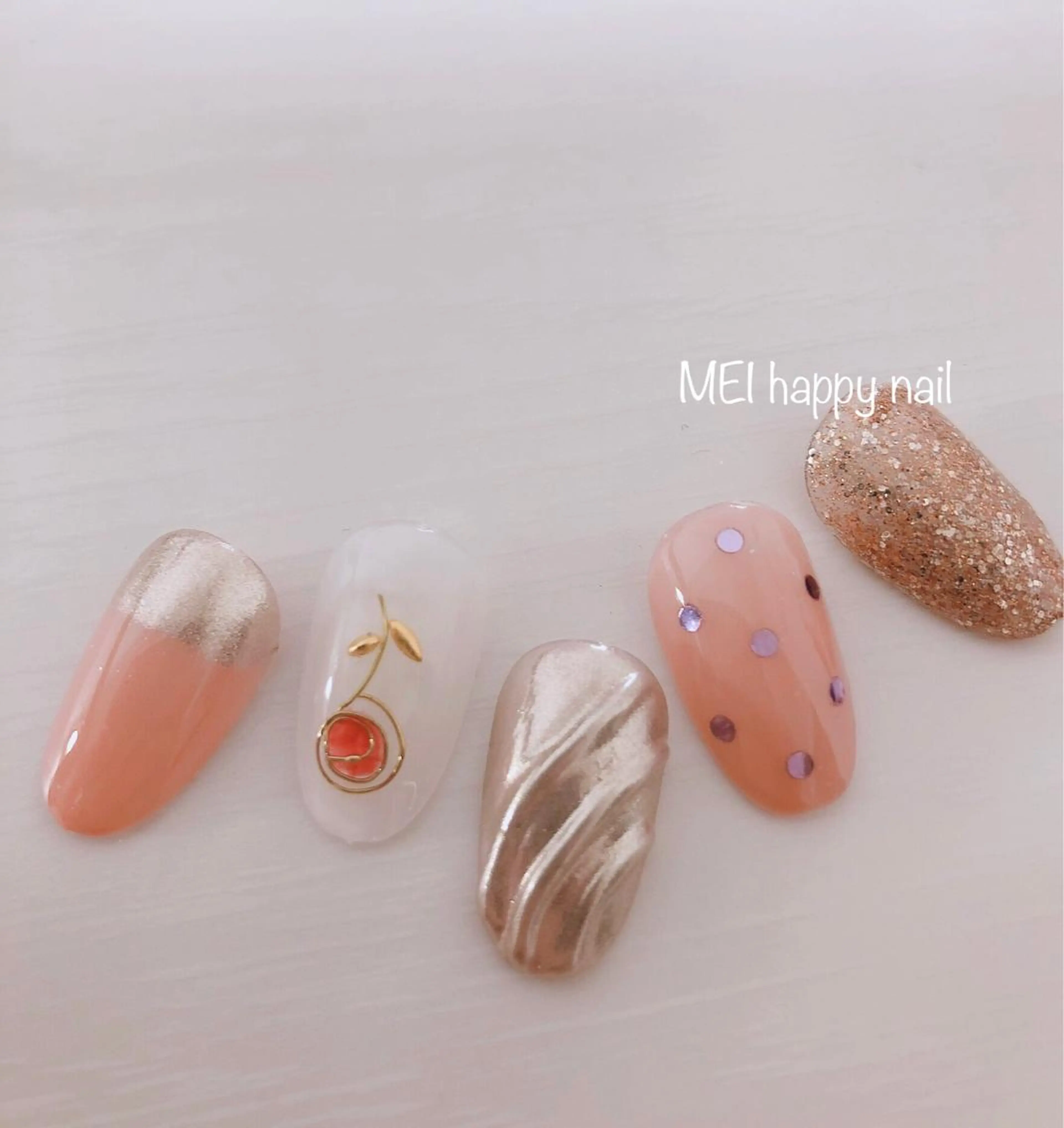 ネイル 北浦和 自爪育成ケアのネイルデザイン