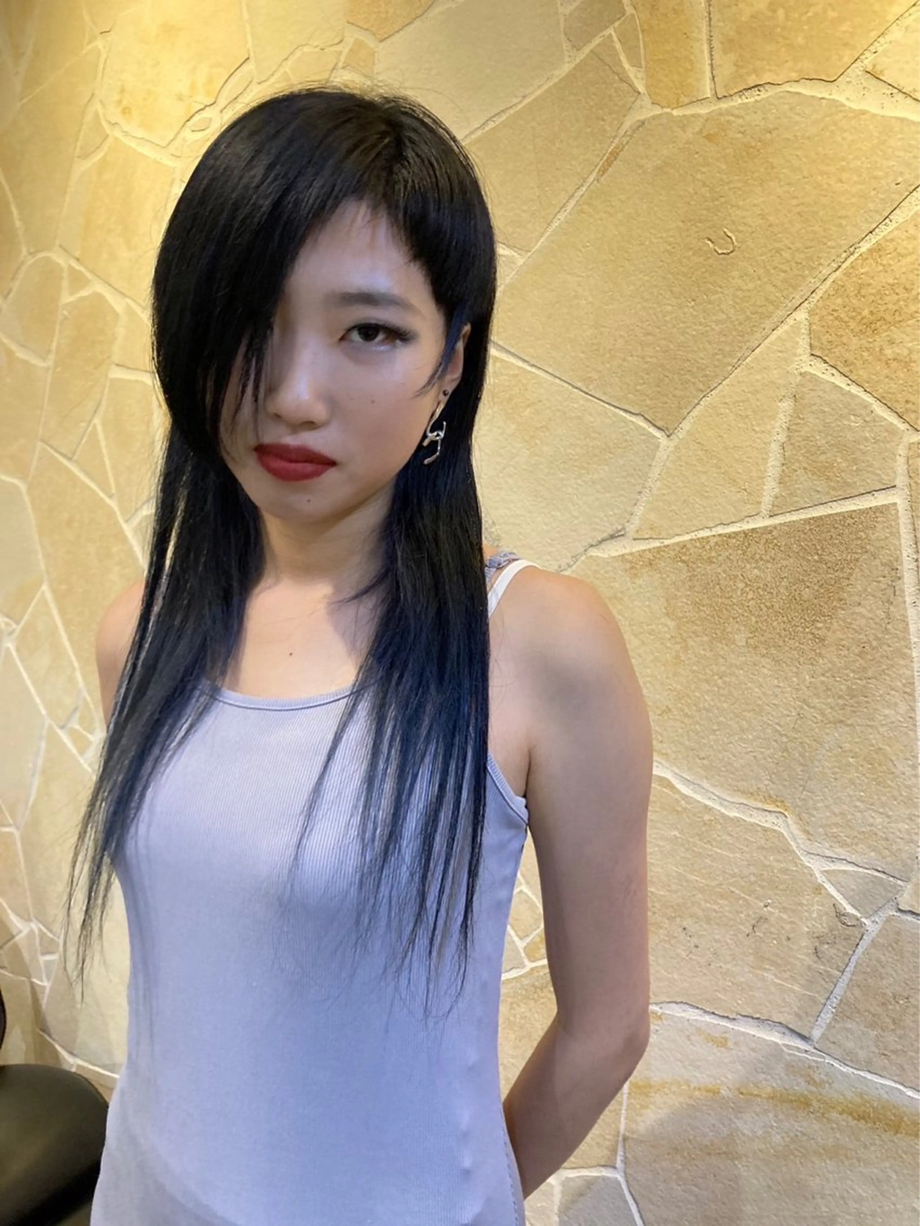 ロング カラー ヘアアレンジ 撮影モデル and Artのヘアスタイル