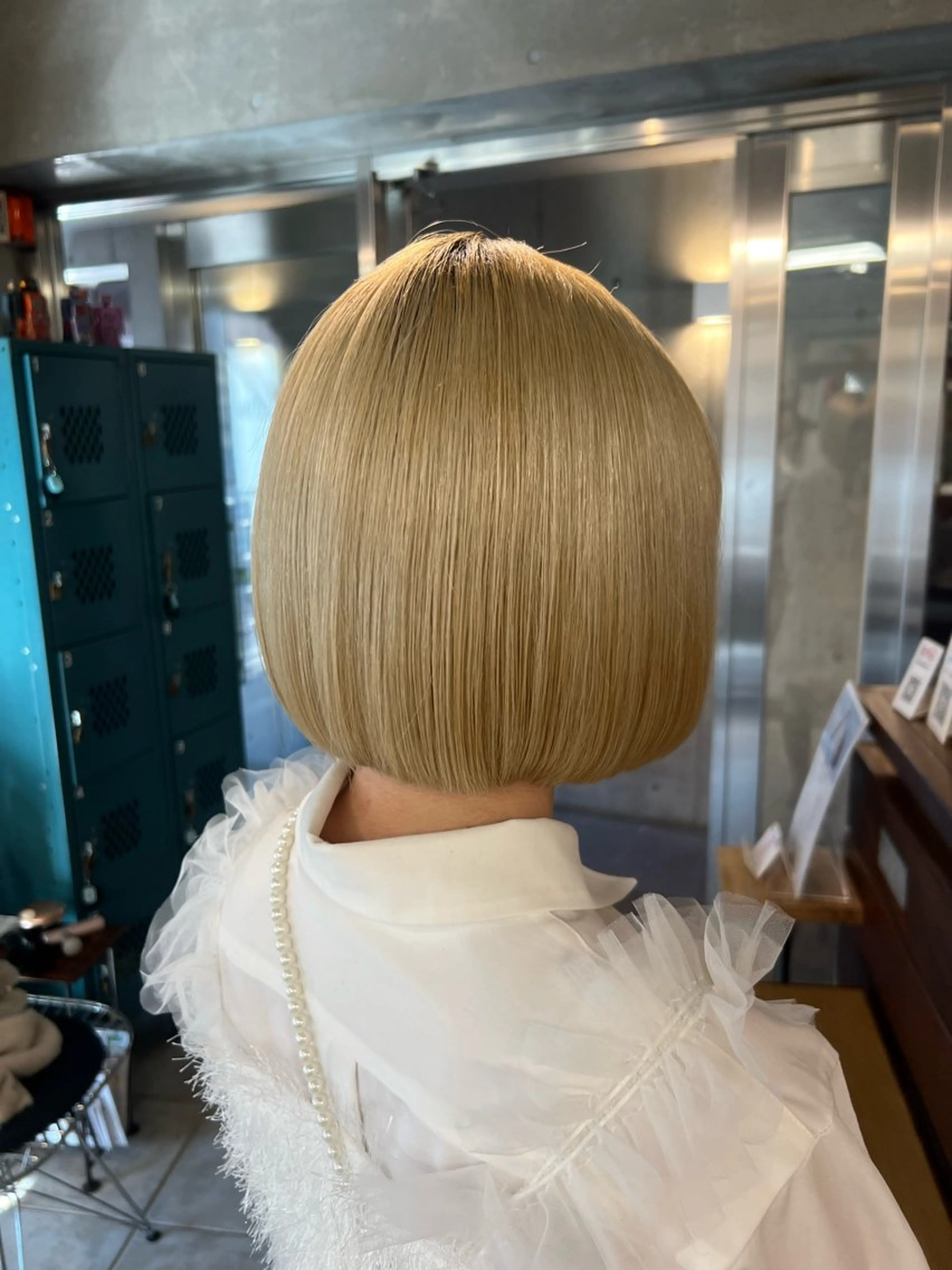 ショート ボブ カット 土田かほ/本日🈳 透明感カラー🍃のヘアスタイル