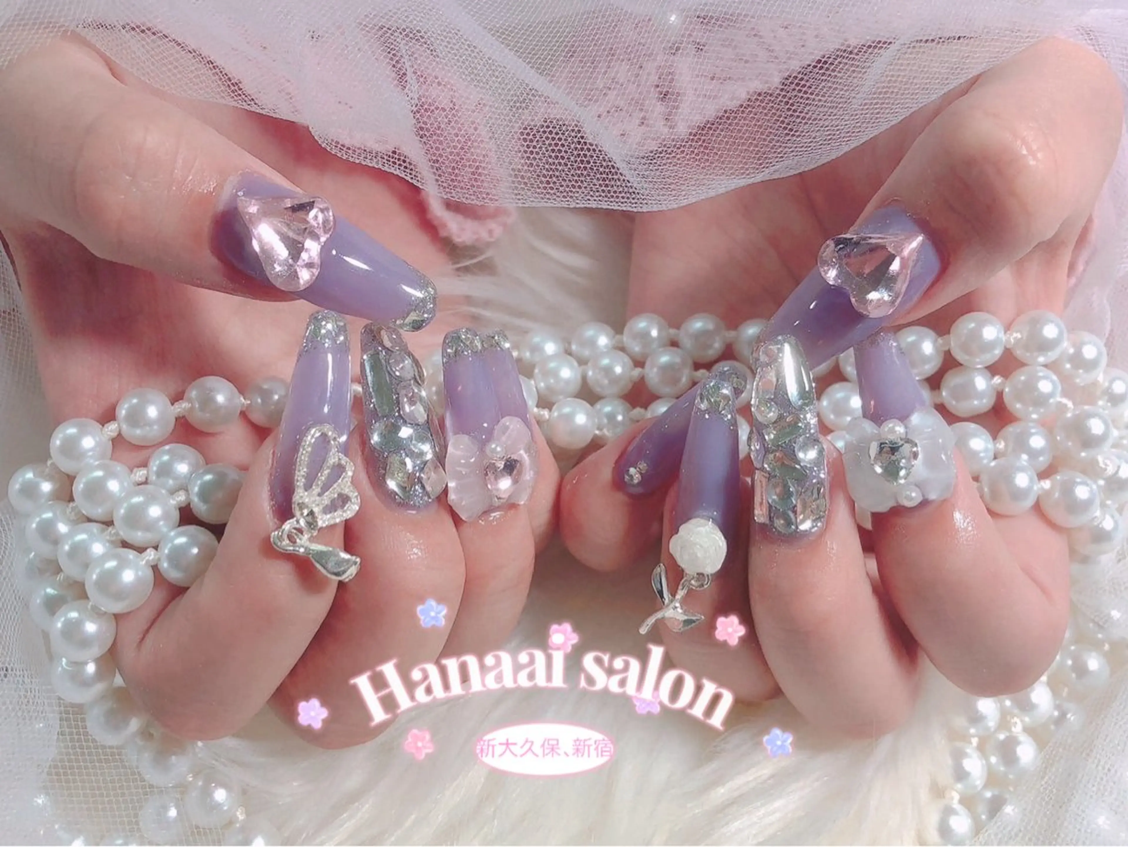 ミディアム ハンドネイル Hanaai Salon新宿店のネイルデザイン