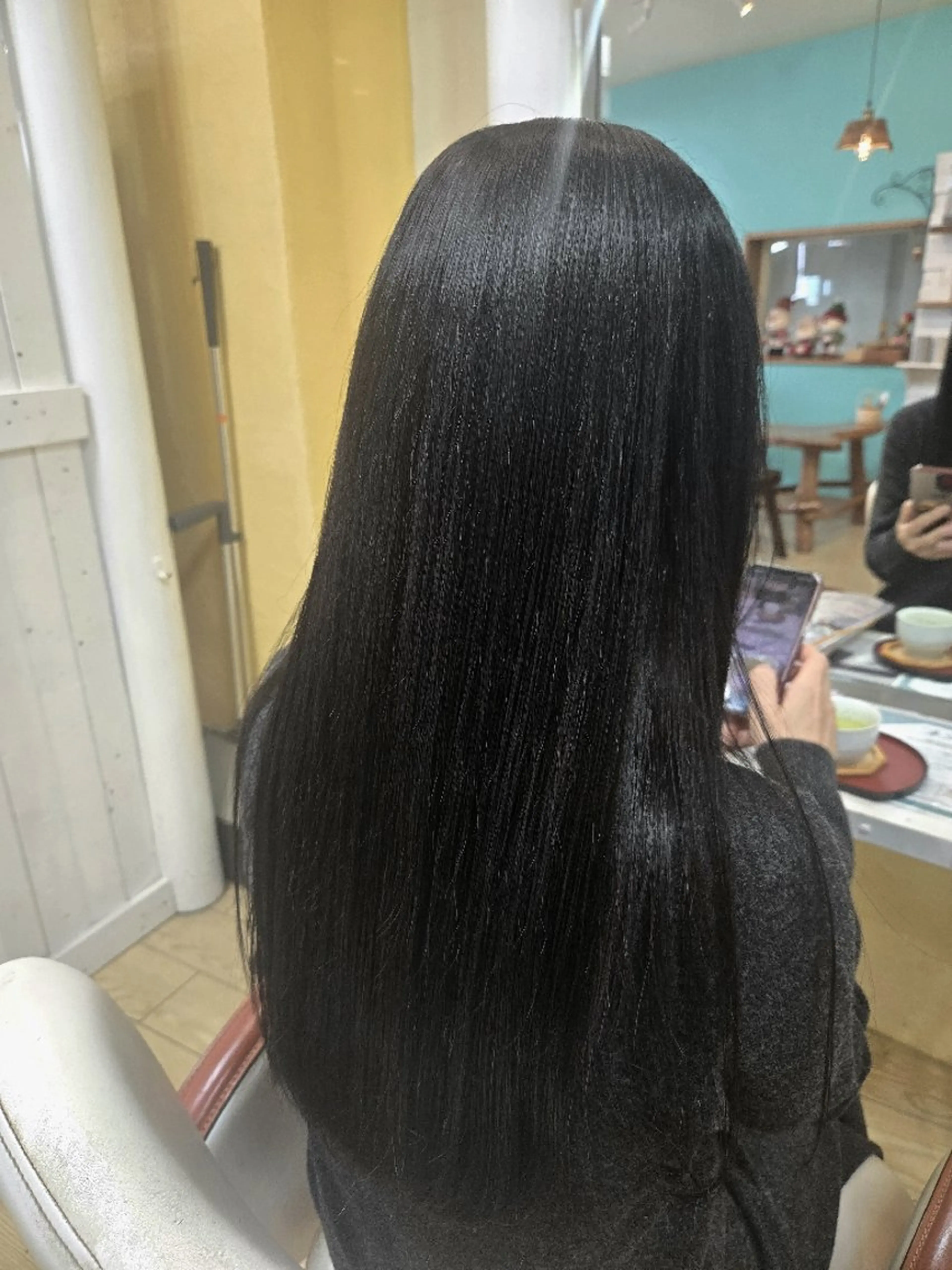 ロング パーマ 髪質改善 縮毛矯正 田中 牧子のヘアスタイル