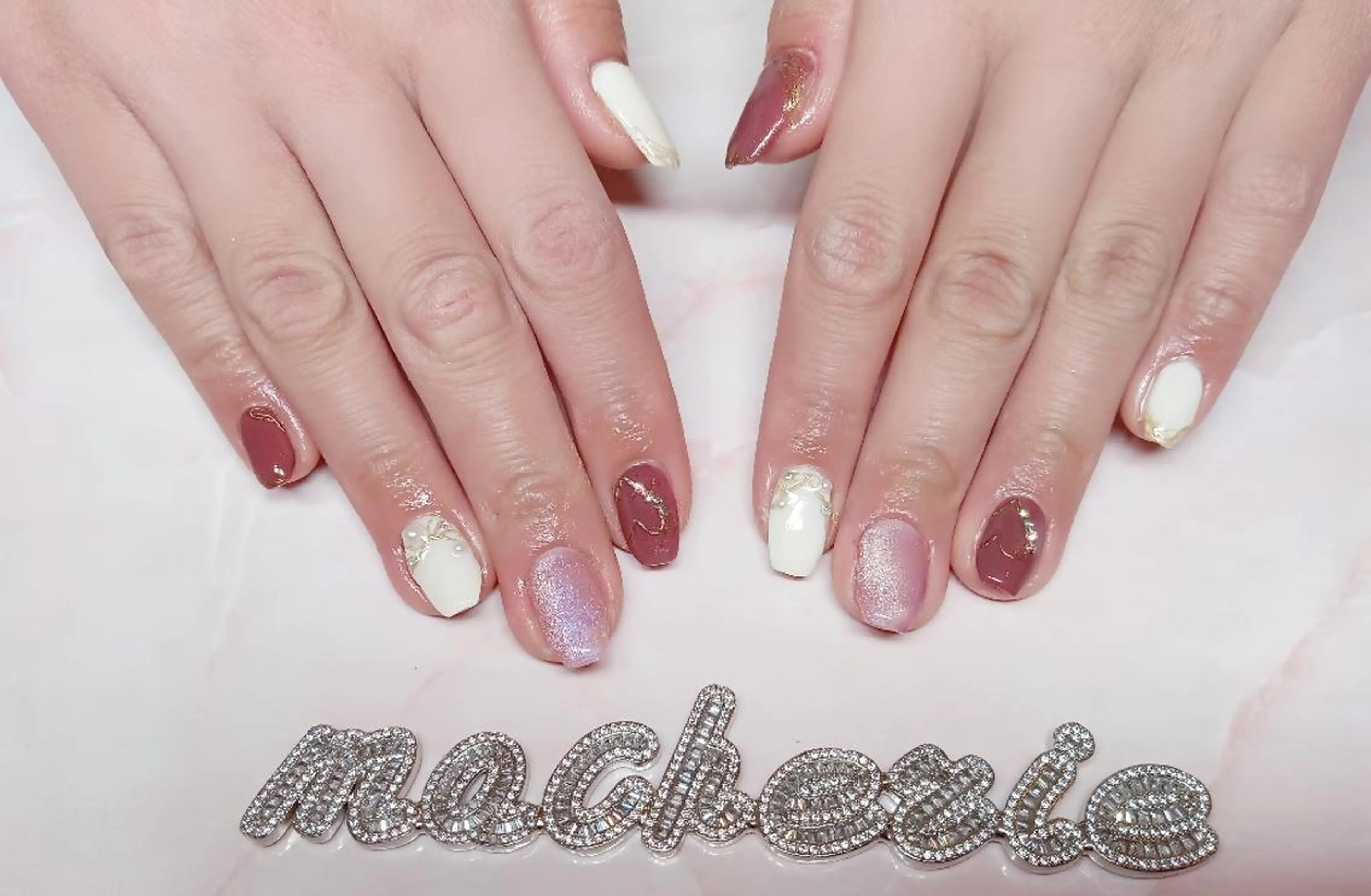 ネイル バレンタイン ハンドネイル Nail Salon macherieのネイルデザイン