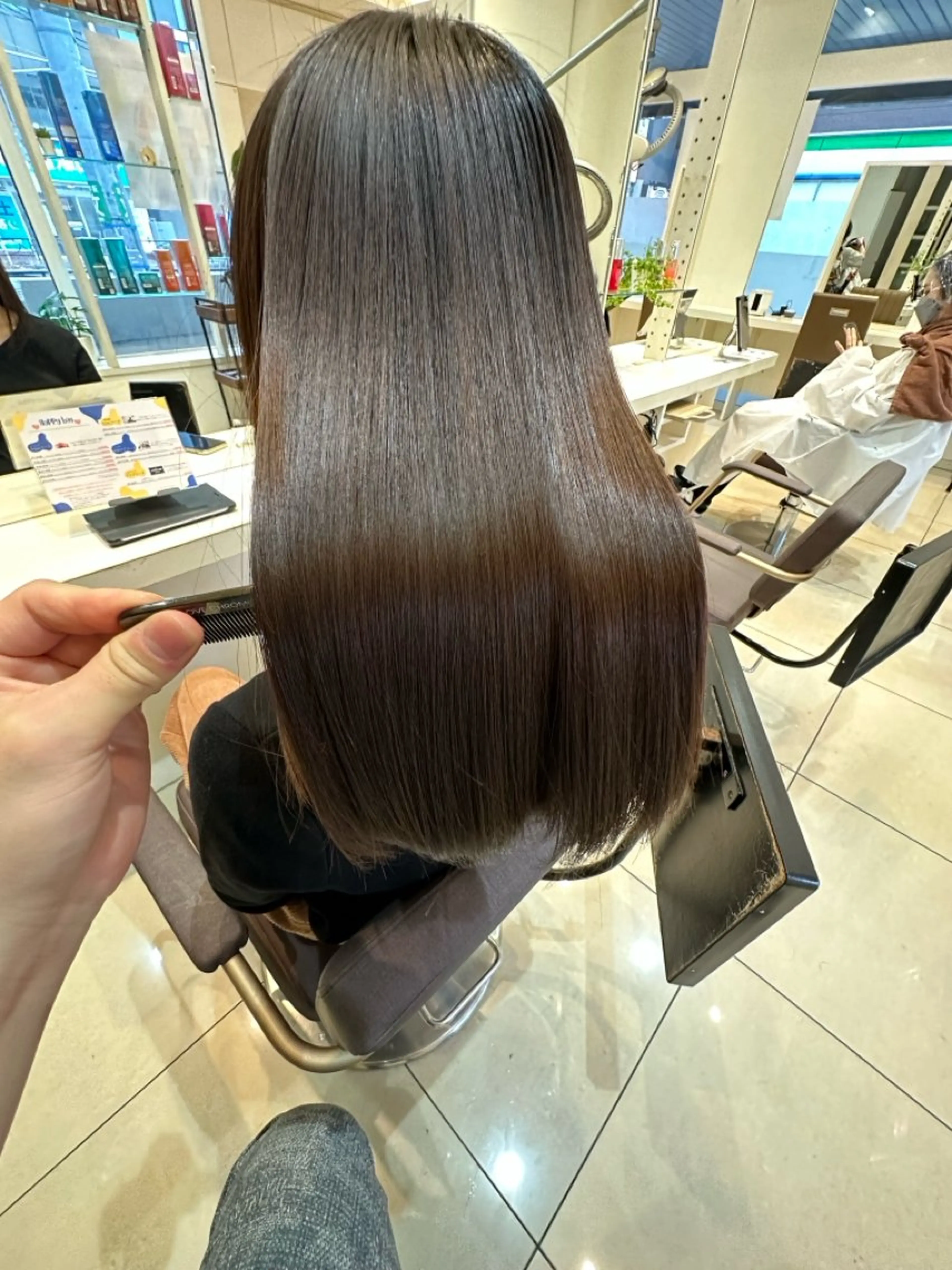 セミロング 縮毛矯正 華澄🌸カラーモデル 縮毛モデル募集中🌸のヘアスタイル