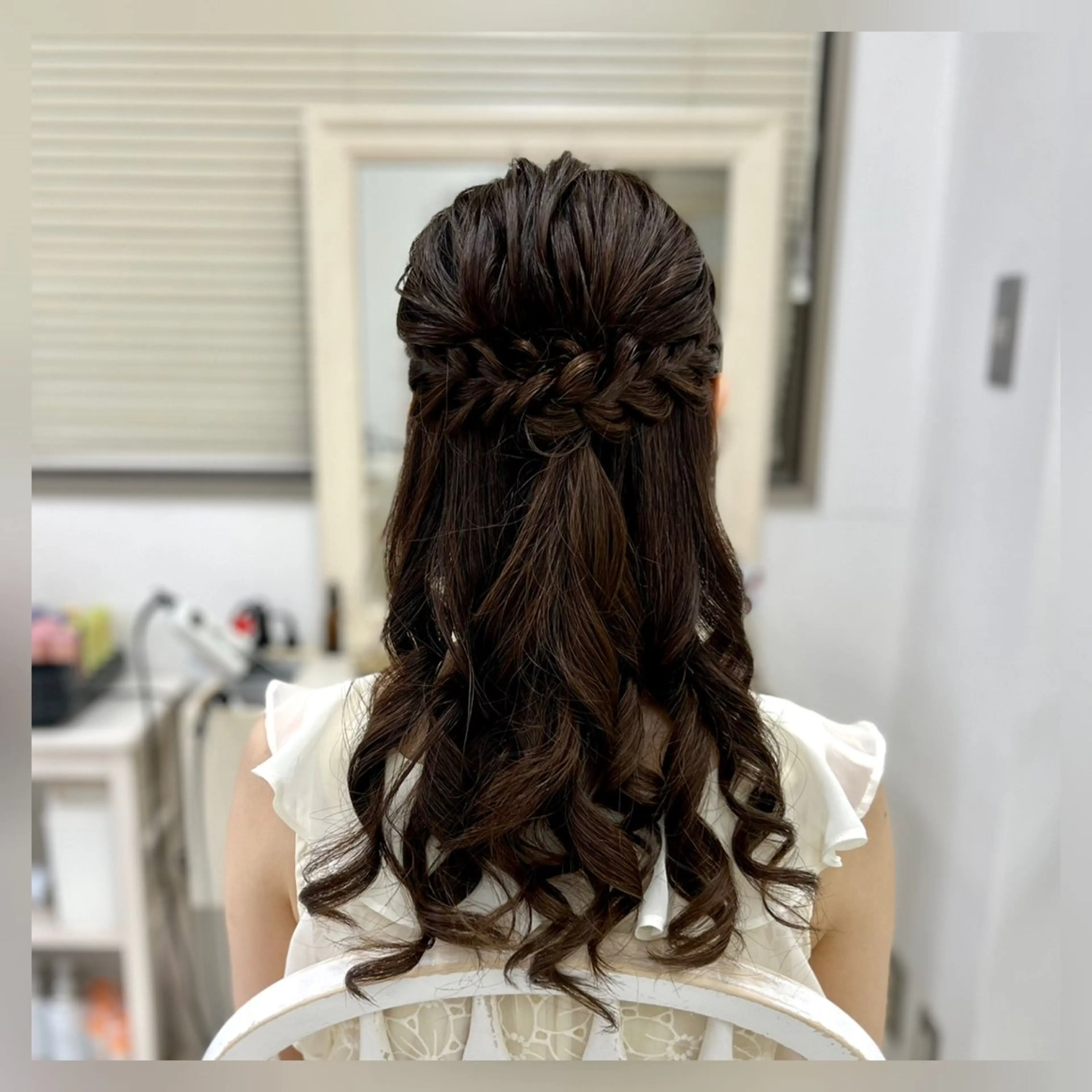 ヘアアレンジ ハーフアップ 似合わせヘアメイク 💐オダギリチアキのヘアスタイル