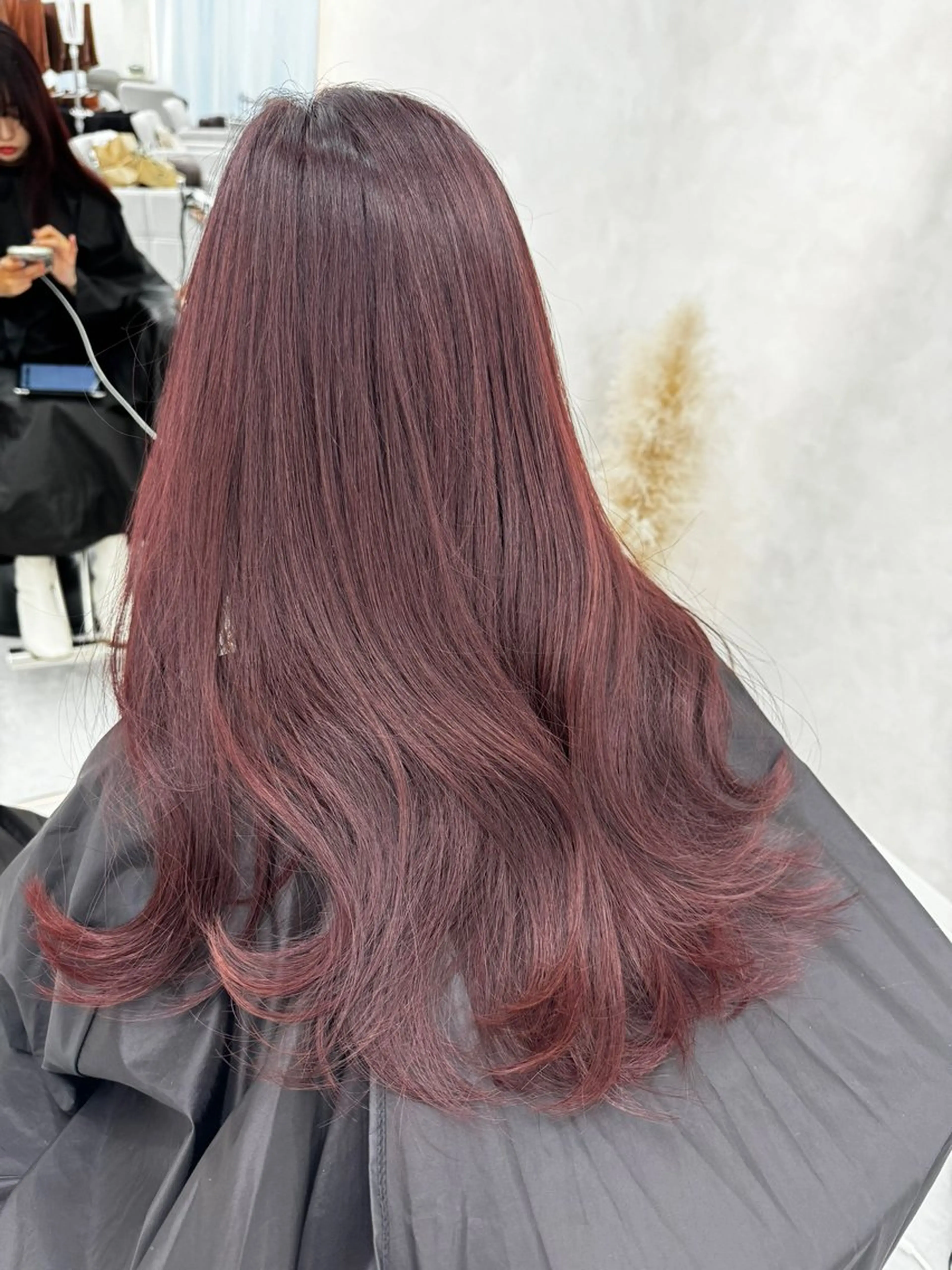 セミロング カラー 切りっぱなしボブ 韓国風カラー ボブ くびれヘア 顔まわりレイヤー 韓国ヘア特化🇰🇷 心斎橋【ユリカ】のヘアスタイル