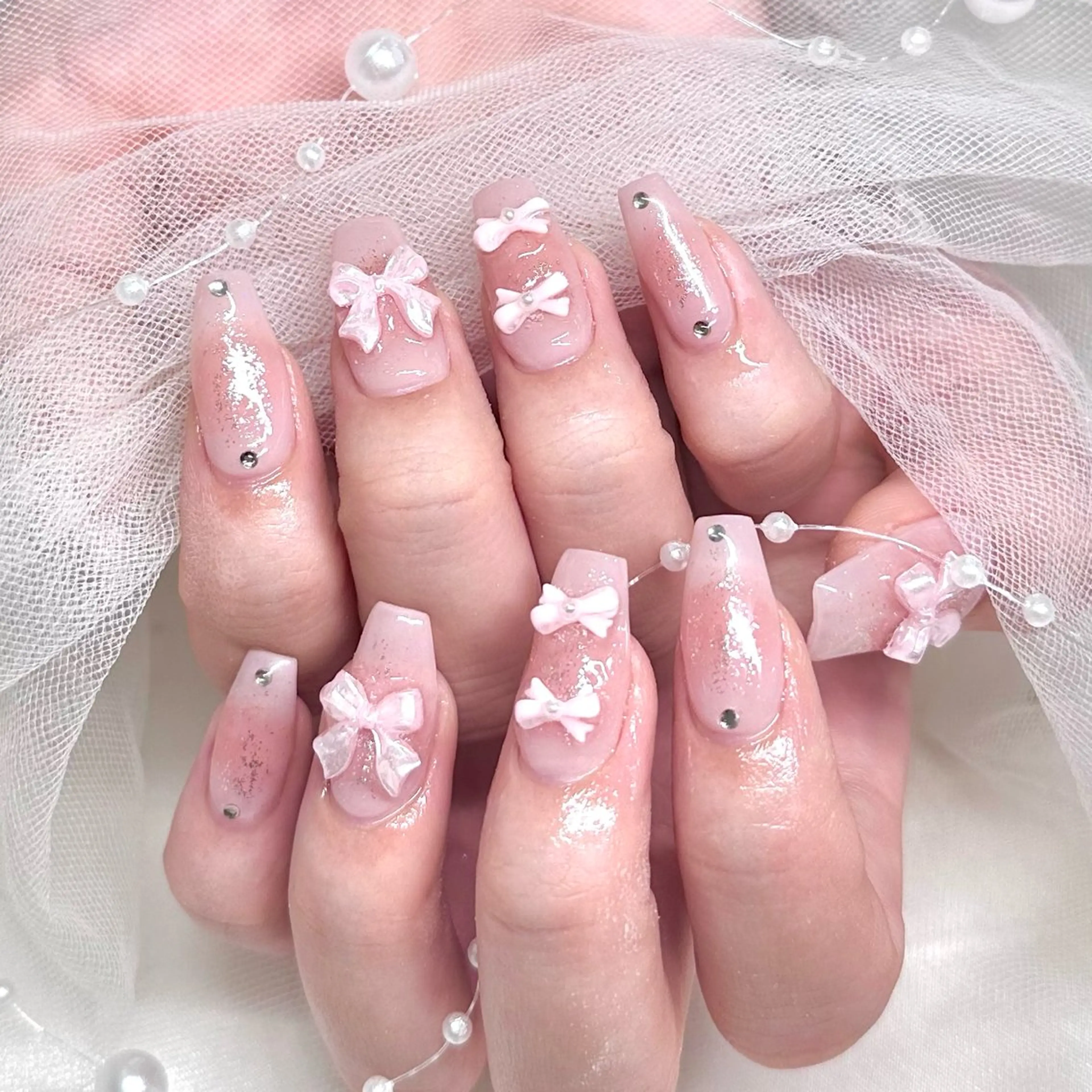 ネイル アートネイル ストーンネイル ハンドネイル joieange kirariのネイルデザイン