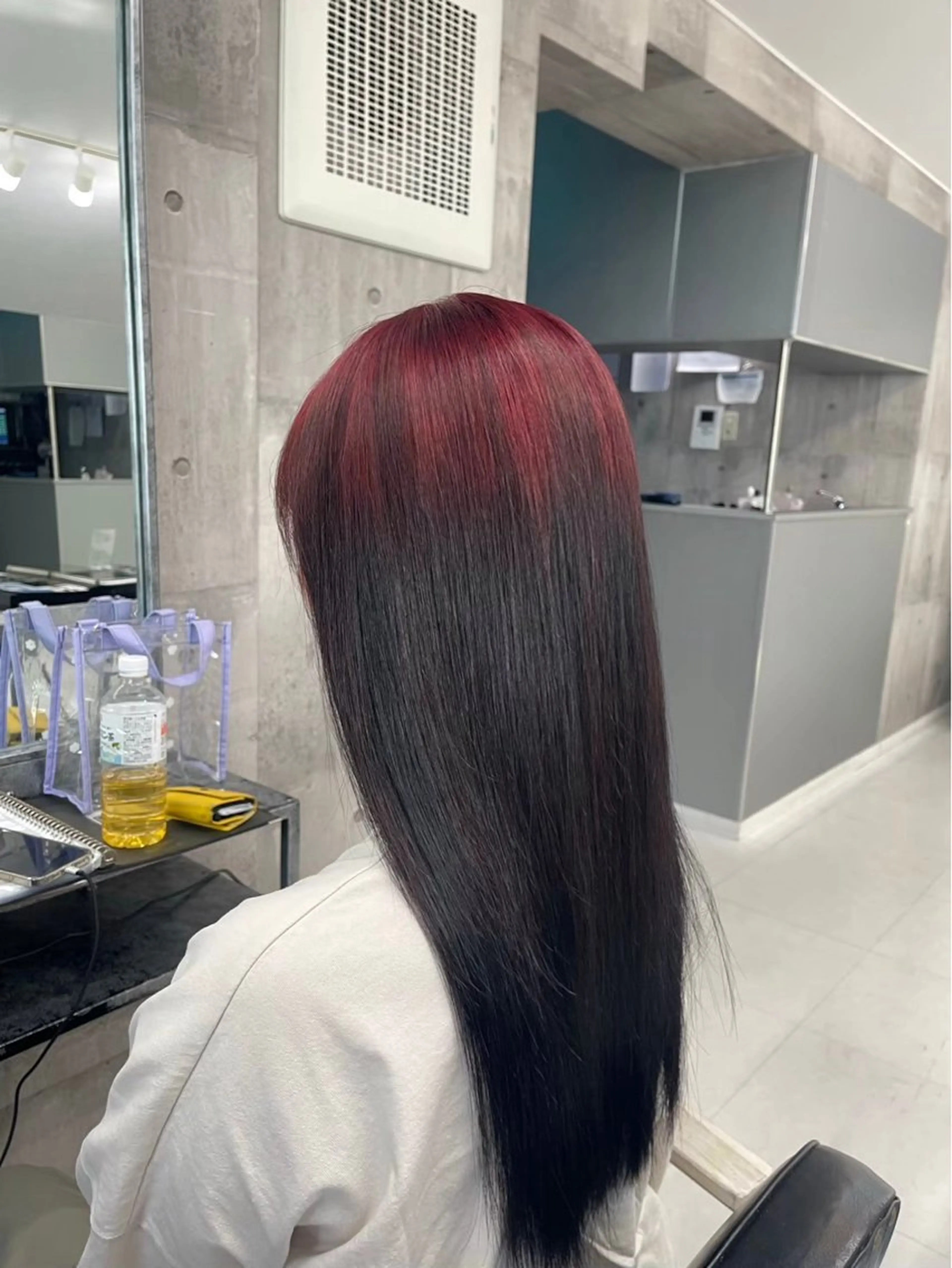 ロング カラー アッシュ バレイヤージュ ミストバング ブリーチ ブロンド ヘアカラー トリートメント 🌥️かずき🌥️ 寒色.デザイン特化のヘアスタイル