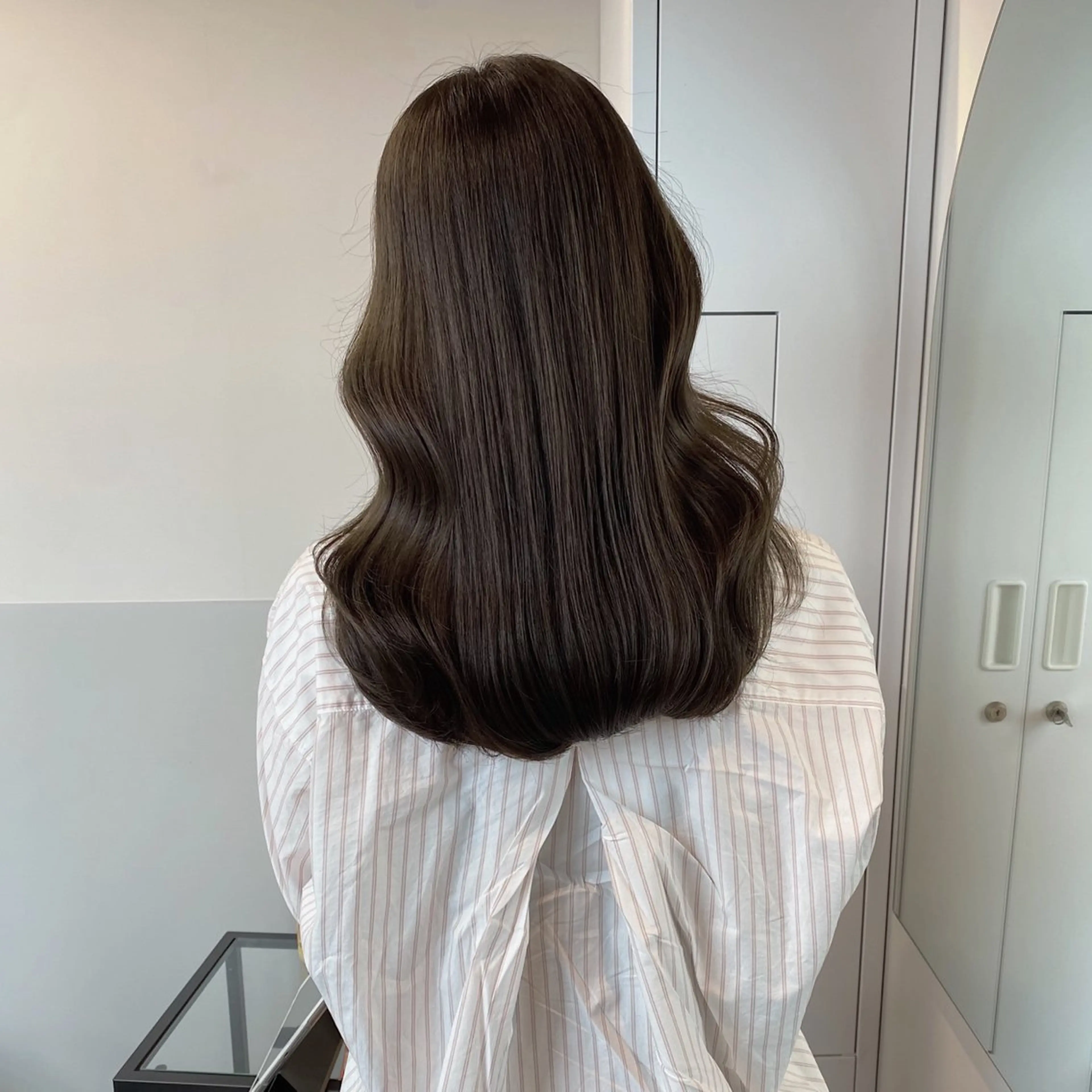 セミロング カラー ヘアアレンジ ブリーチなしカラー/ 髪質改善/寺門束のヘアスタイル