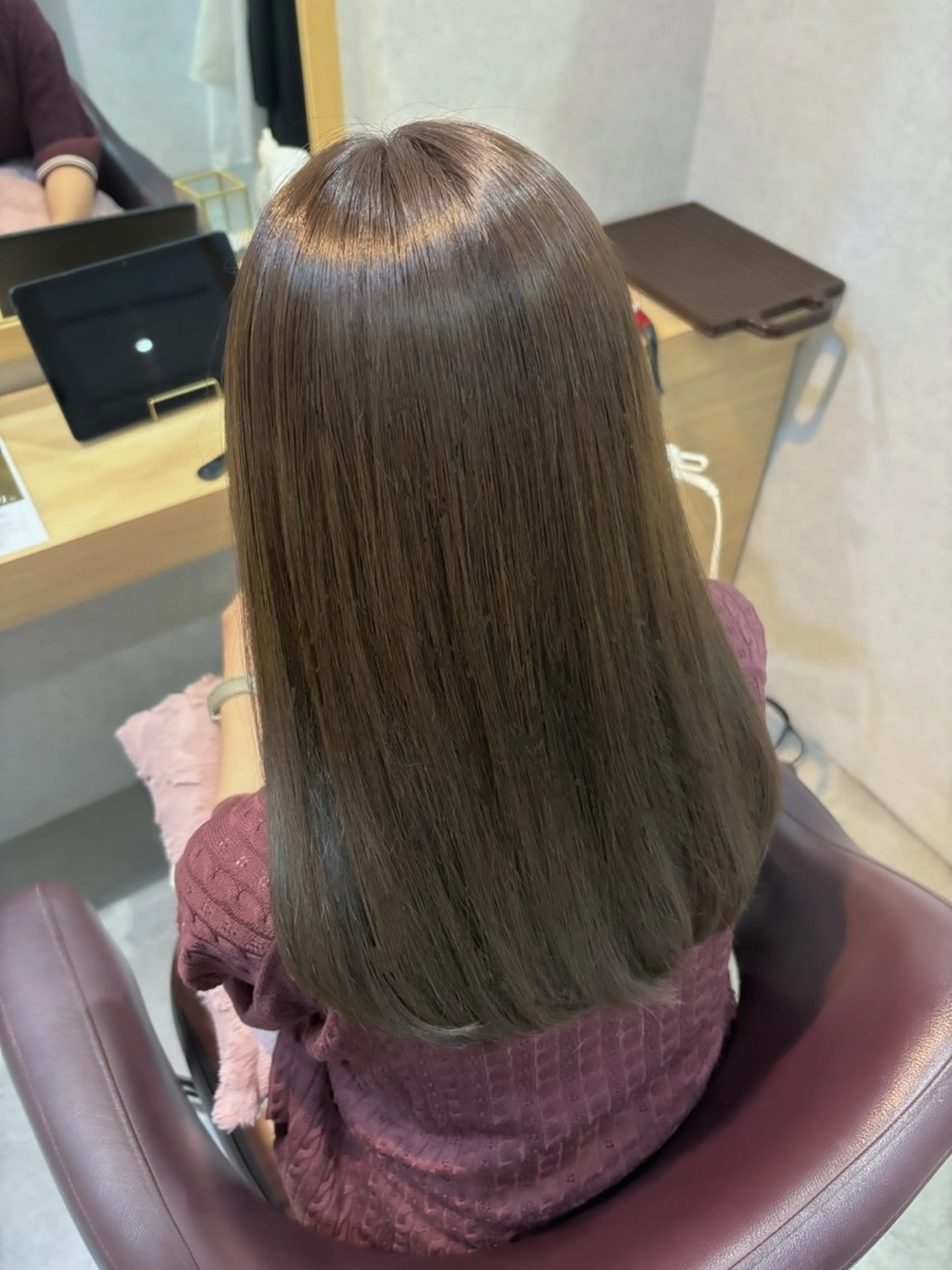 セミロング カラー グレージュ カット ヘアカラー トリートメント ブラウンカラー 🫧tomoka🫧のヘアスタイル