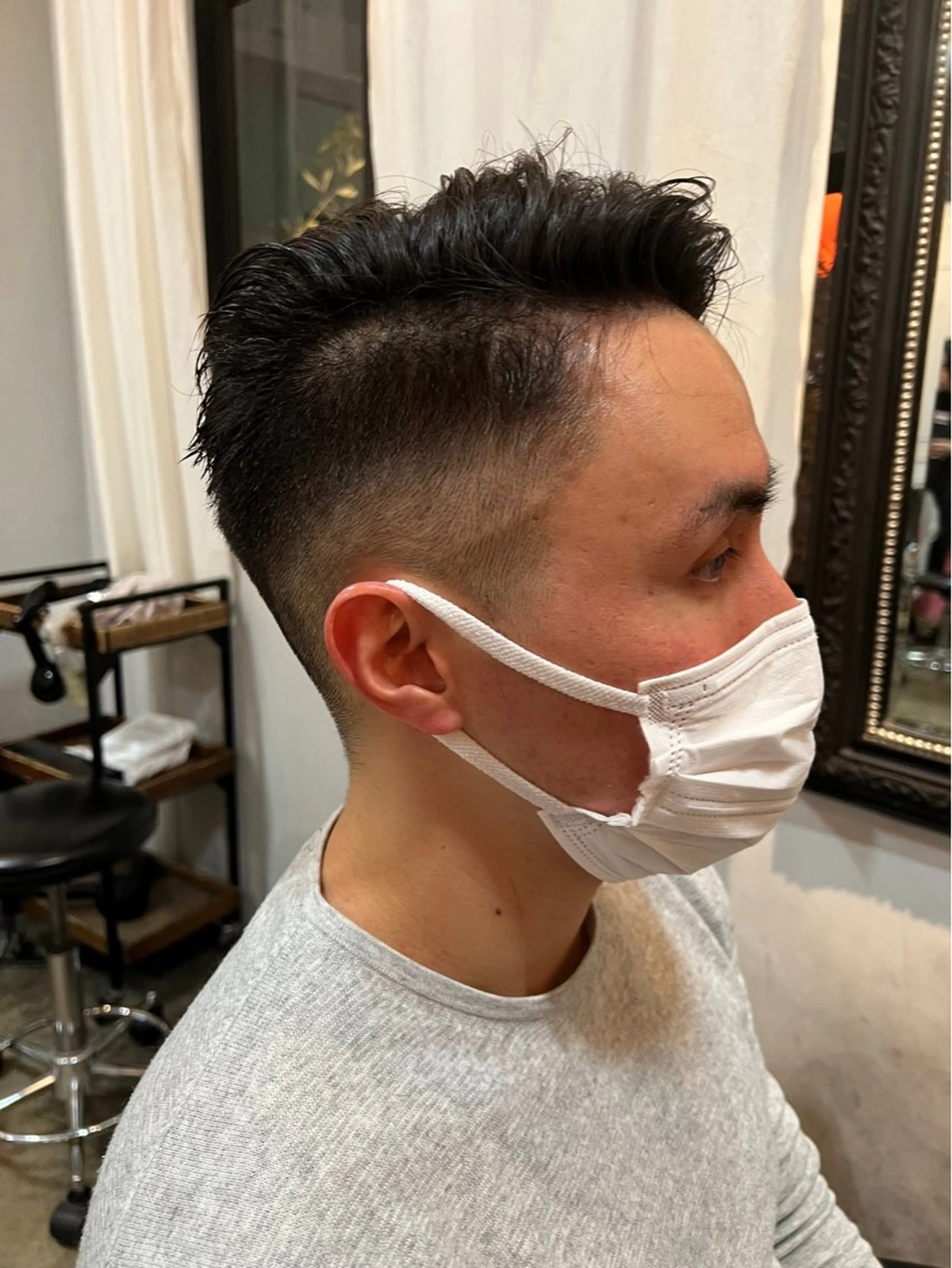 ショート メンズ パーマ/透明感カラー 小松のヘアスタイル