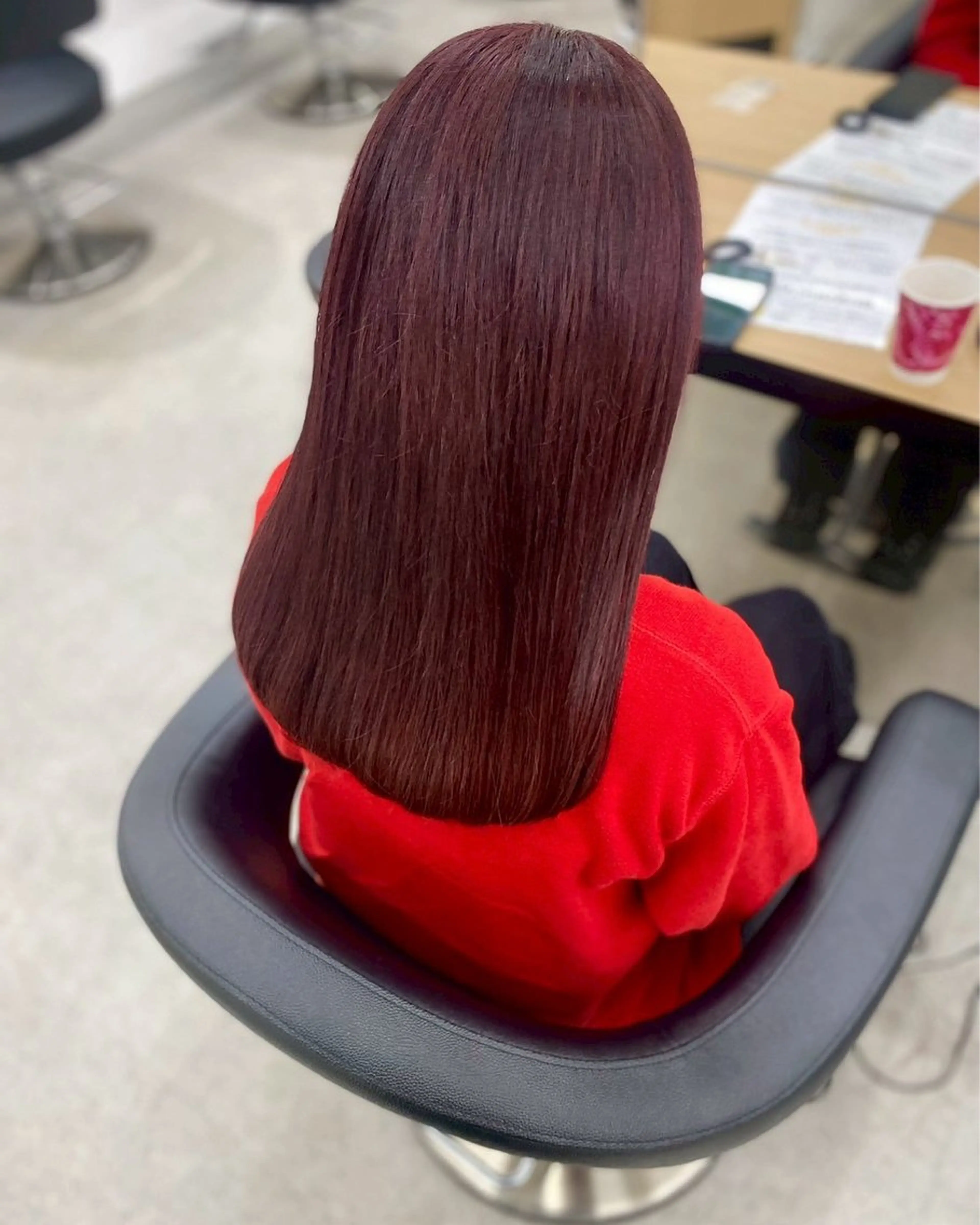 ロング カラー 韓国風レイヤー透明感 艶髪カラー/岡田悠希のヘアスタイル