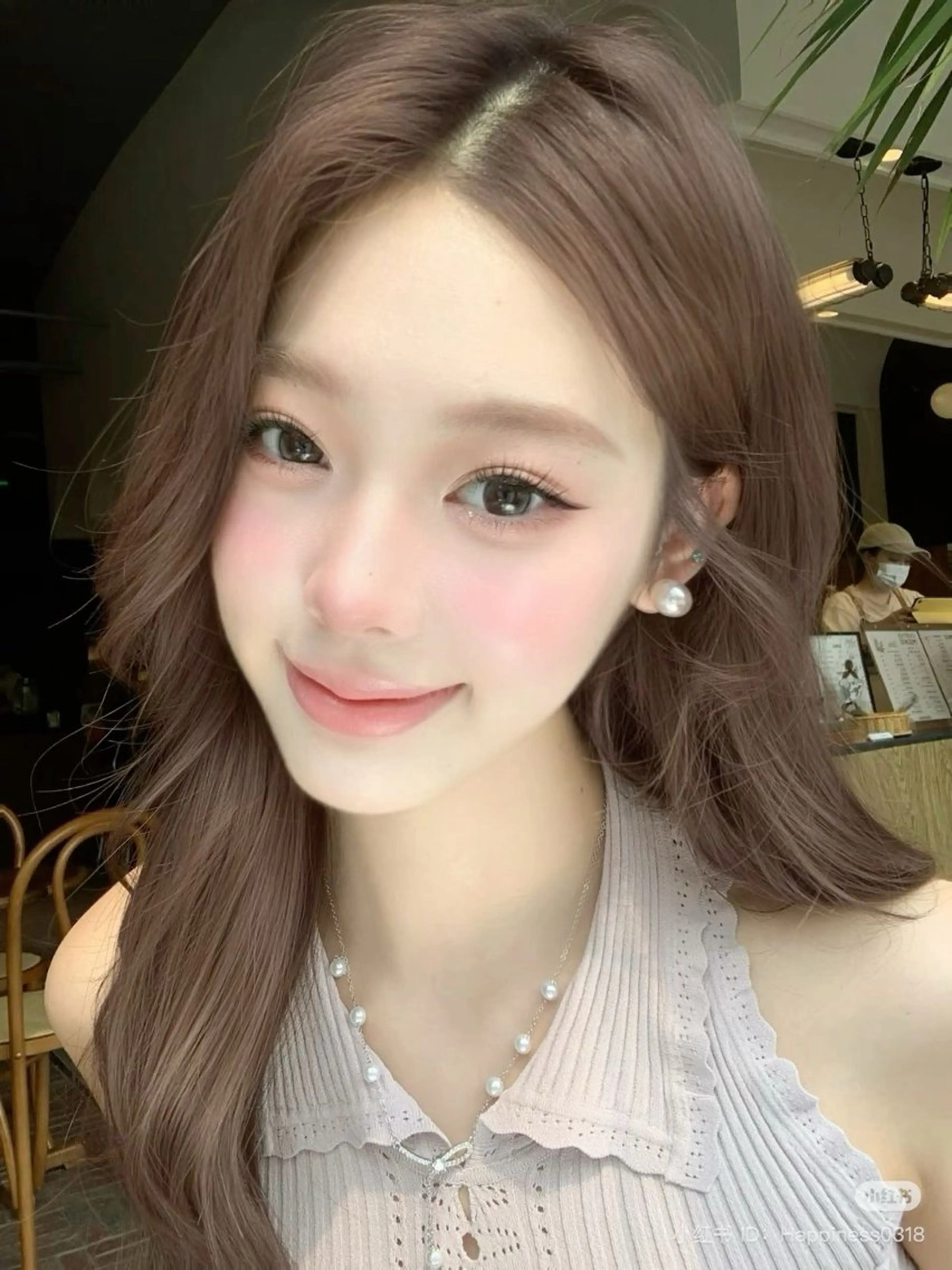 セミロング カラー カット ヘアカラー トリートメント 莉乃/縮毛矯正/髪質 改善/艶カラーのヘアスタイル