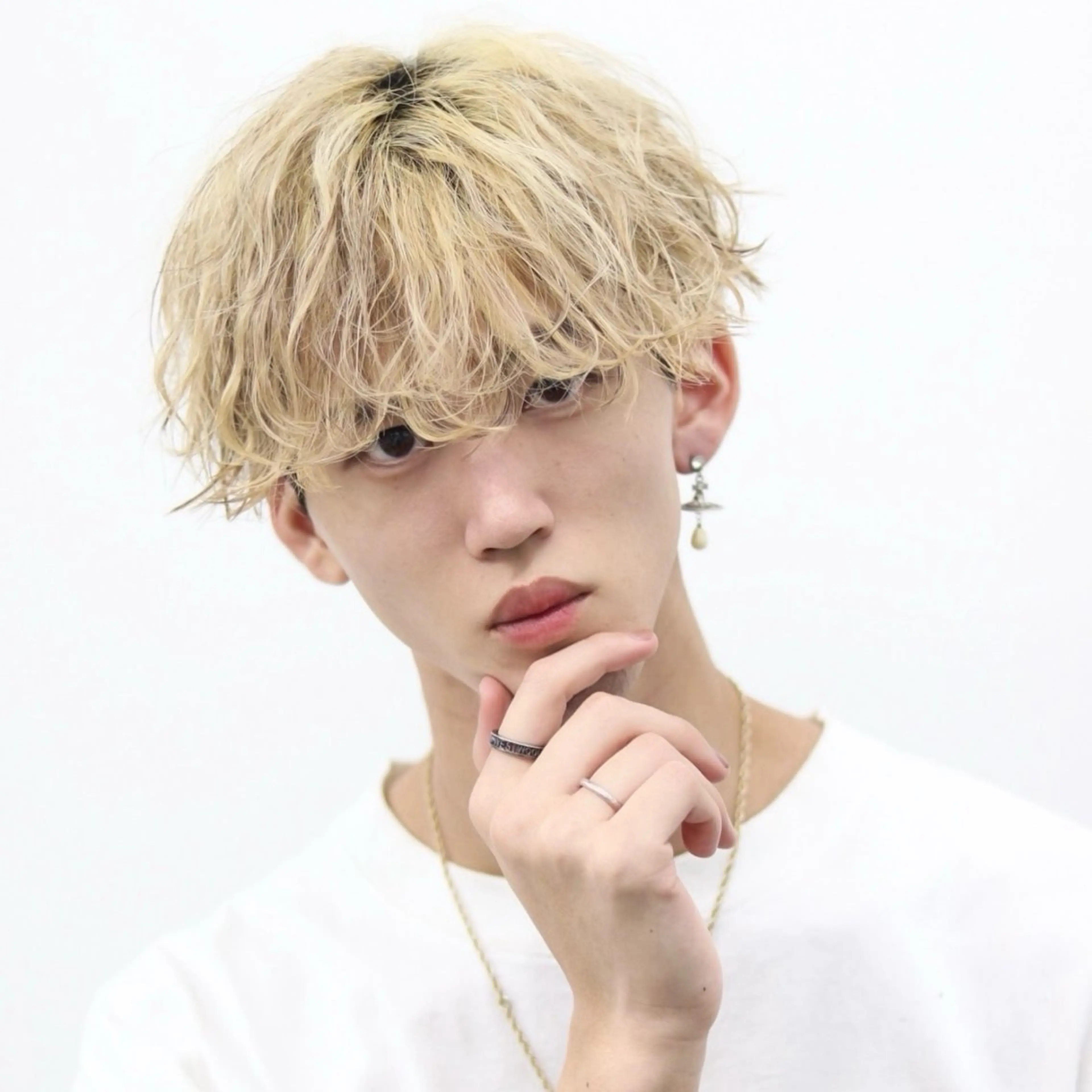 ミディアム カラー パーマ メンズ カット ヘアカラー トリートメント シースルーマッシュ/ メンズ/KYOHEIのヘアスタイル