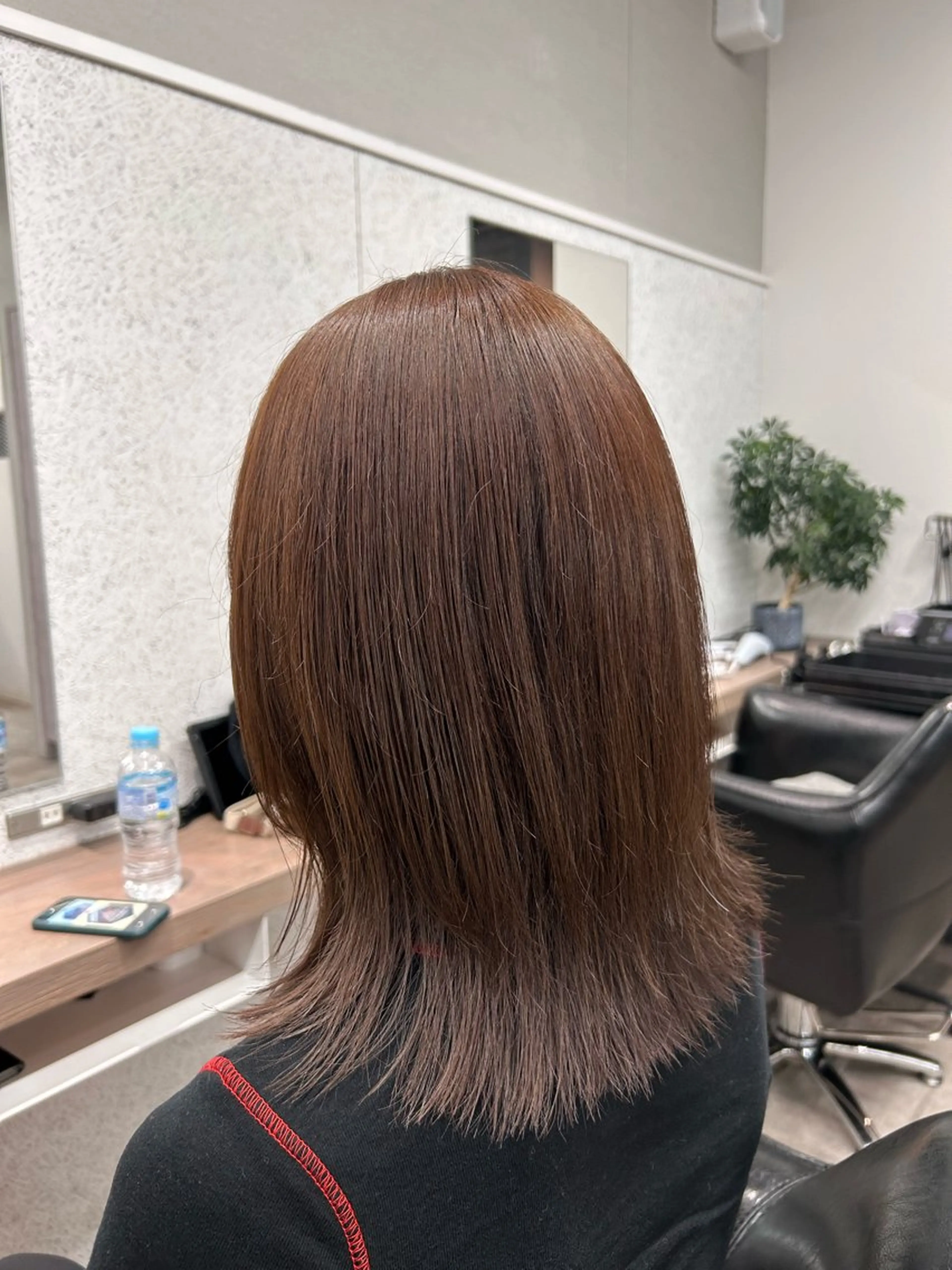 ミディアム レイヤーカット ボブ/透明感カラー/ 髪質改善/🌙/ルナのヘアスタイル