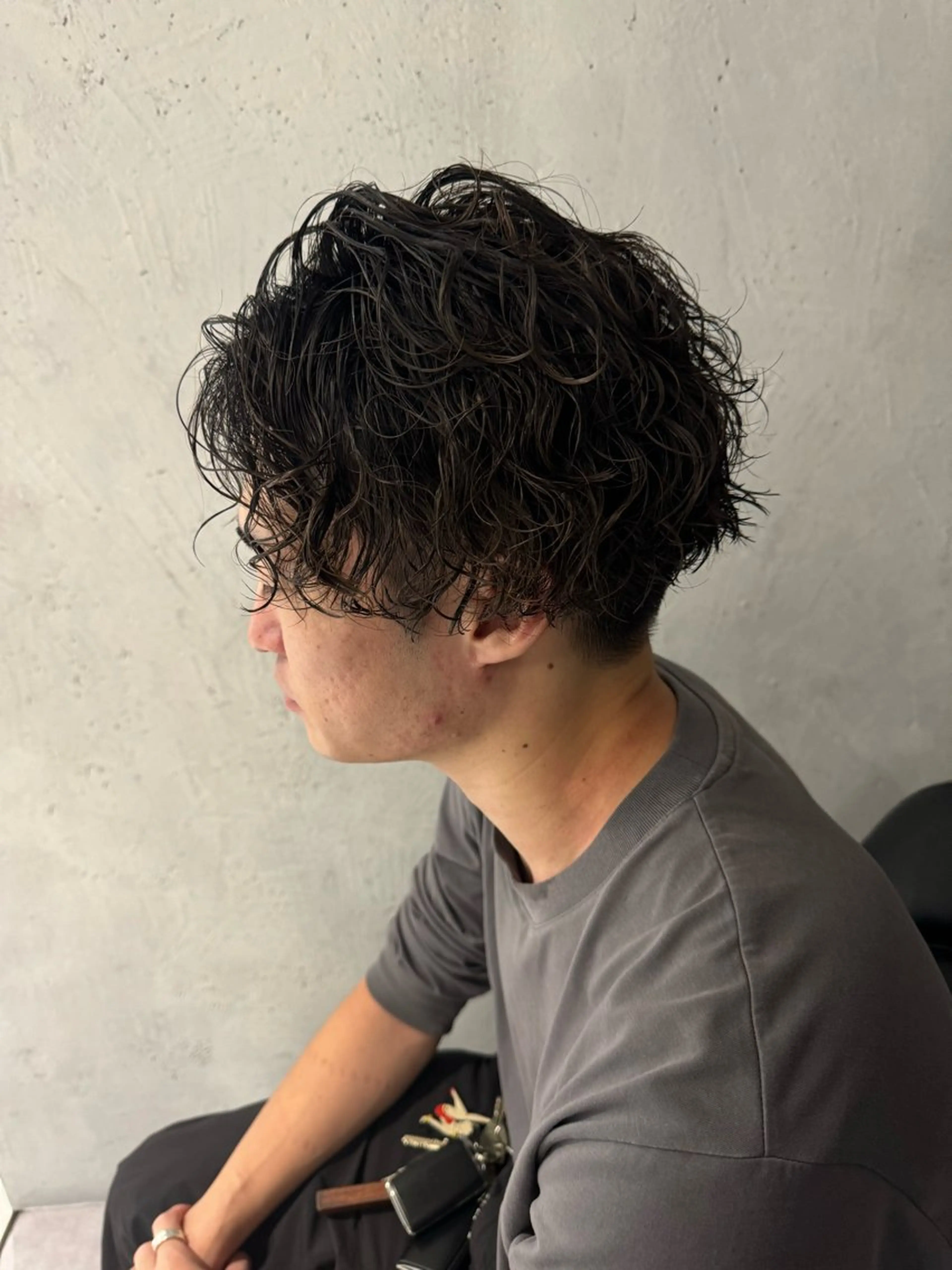 ショート パーマ メンズ カット パーマ ヘアセット メンズ特化 パーマ/オザワのヘアスタイル