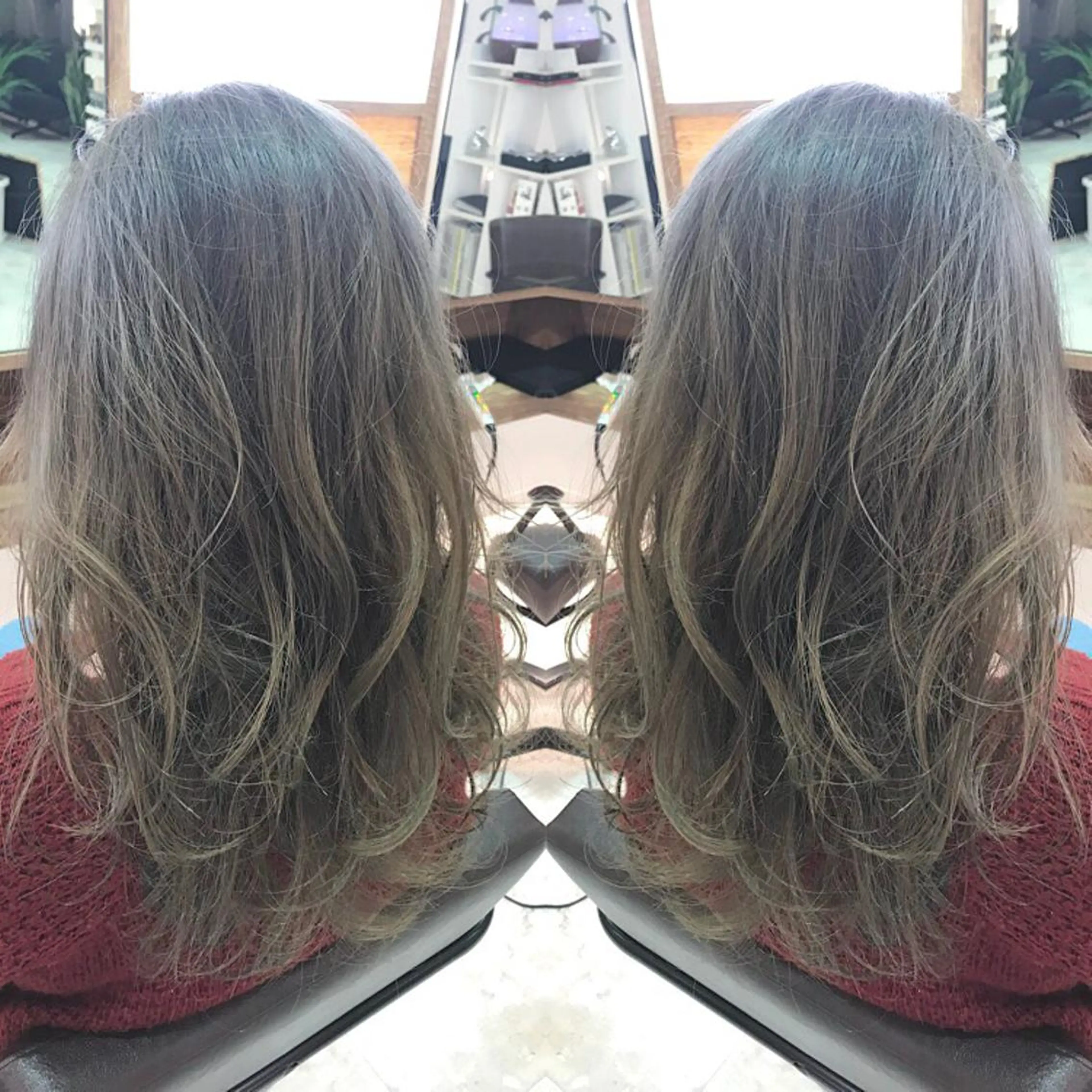 セミロング カラー イルミナカラー 青木 茂樹⭐️ 透明感カラーのヘアスタイル