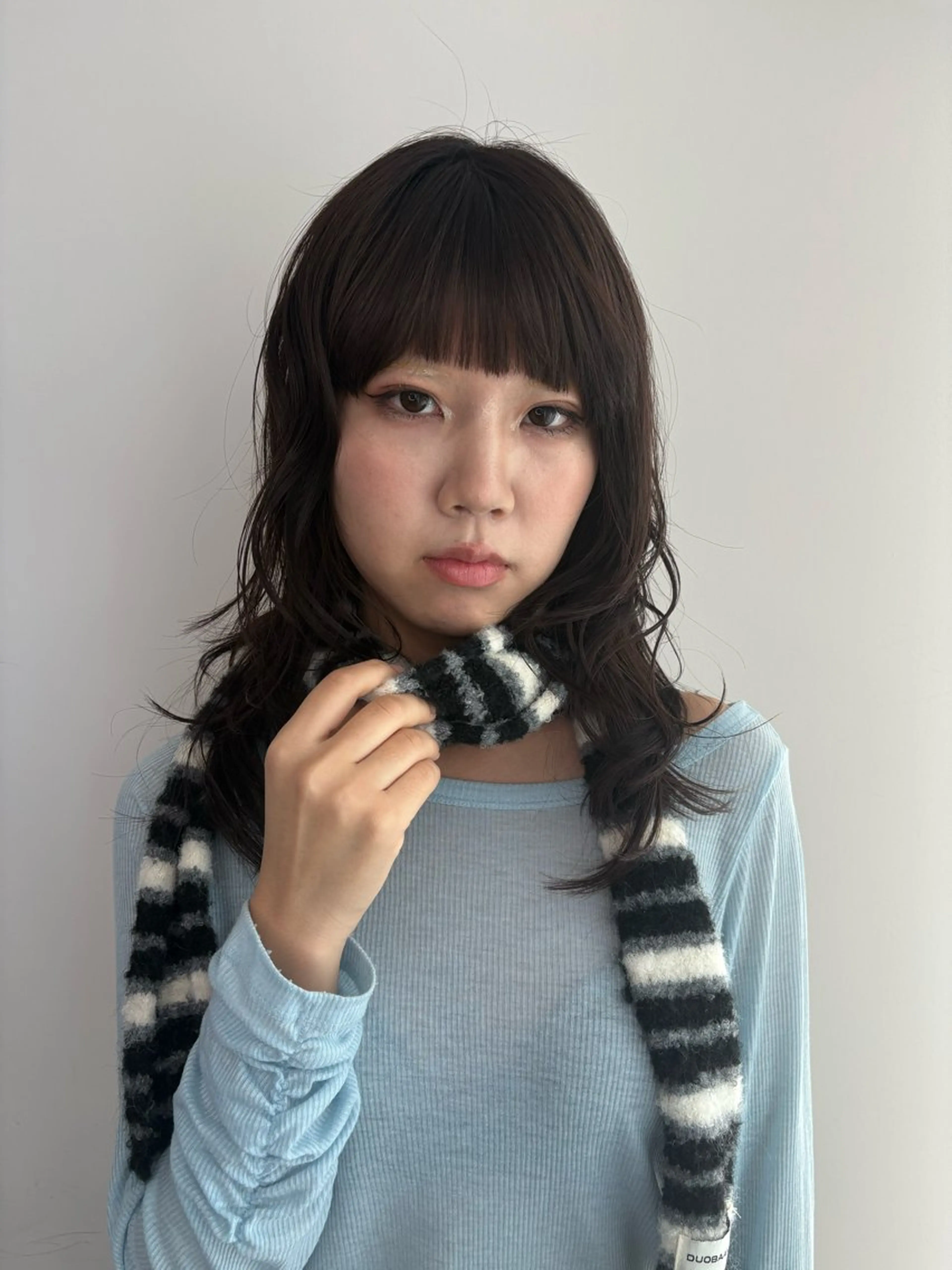 ミディアム カット ヘアカラー 愛加メンズパーマ・ ボブ・ピンクカラーのヘアスタイル