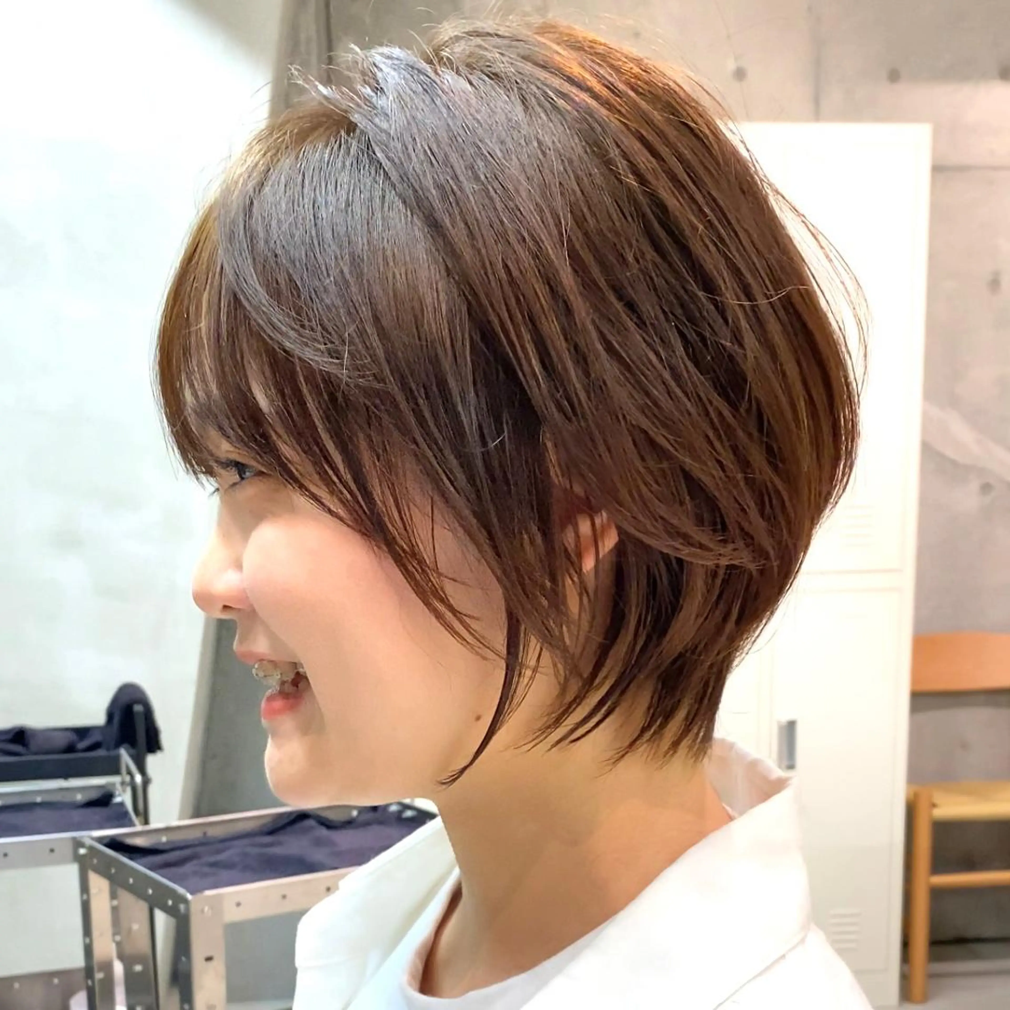 【似合わせカット+カラー+髪質改善TOKIOトリートメント】#ショート#ショートボブ#ボブ#縮毛矯正#白髪ぼかしの写真