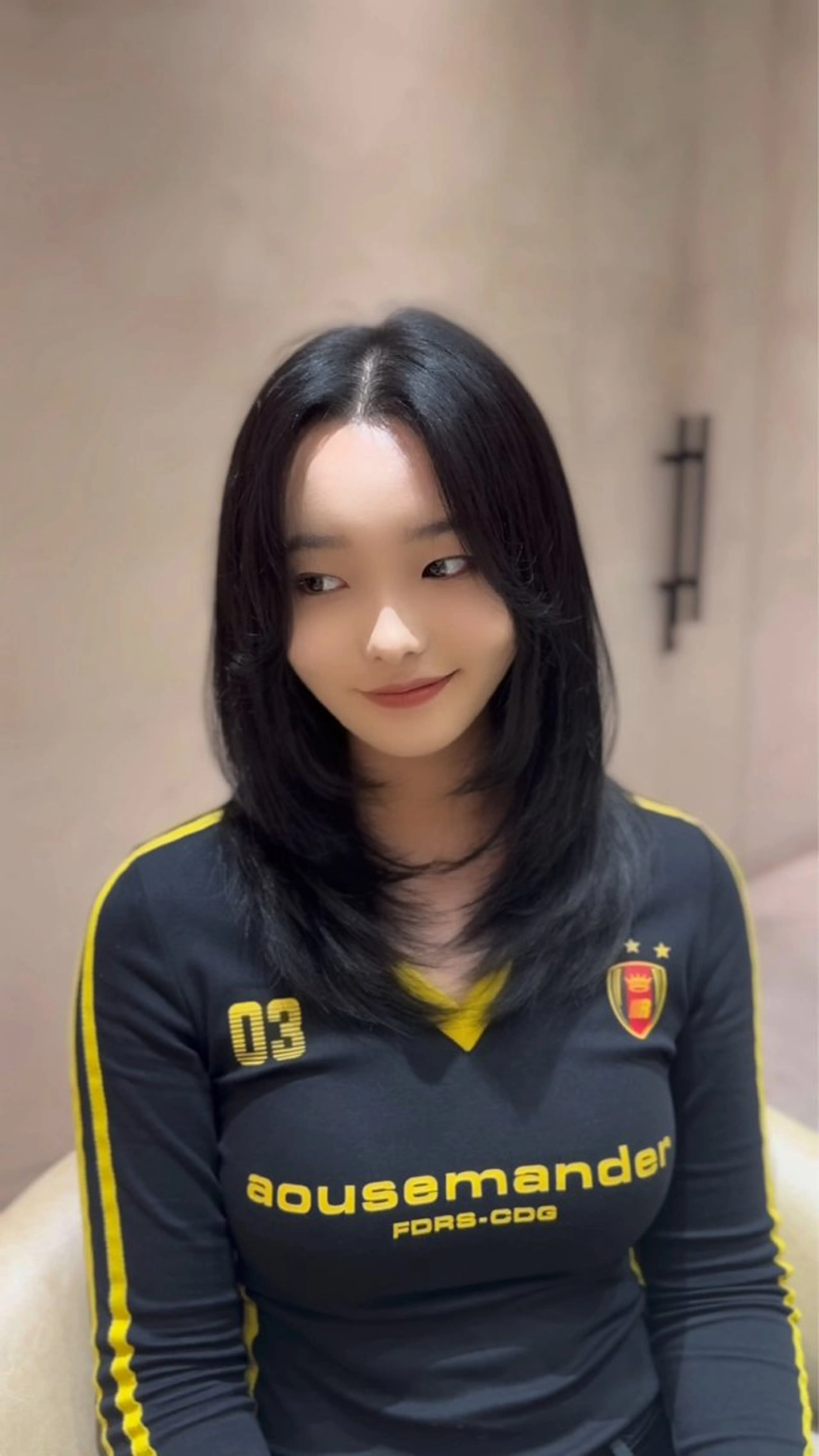 セミロング カット ヘアカラー トリートメント 韓国ヘア/ベージュ カラー/髪質改善/涼のヘアスタイル