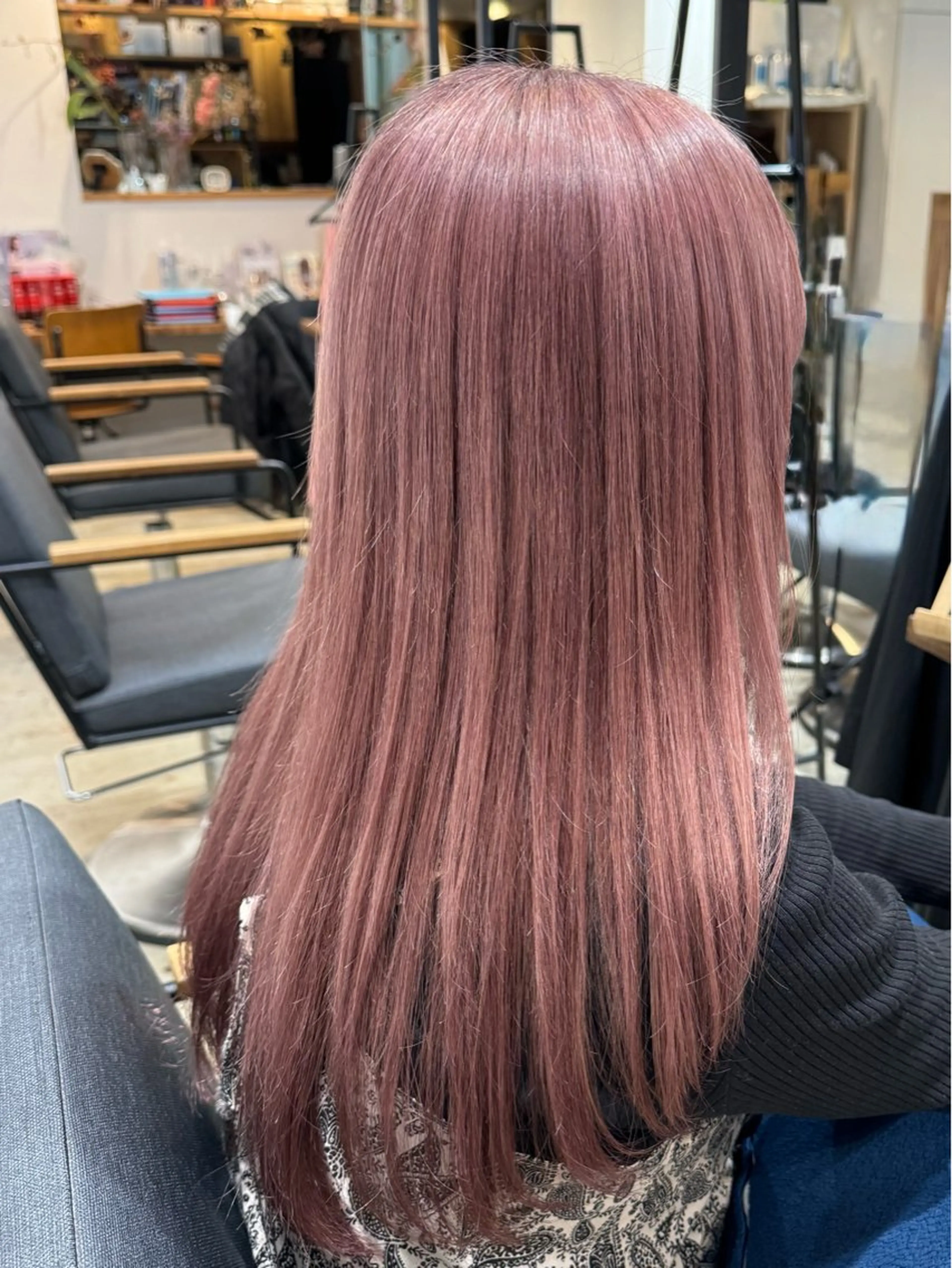 ロング カラー ラベンダーカラー ピンクカラー カット ヘアカラー トリートメント 韓国レイヤー /艶カラー/ᴿᴵᴺのヘアスタイル