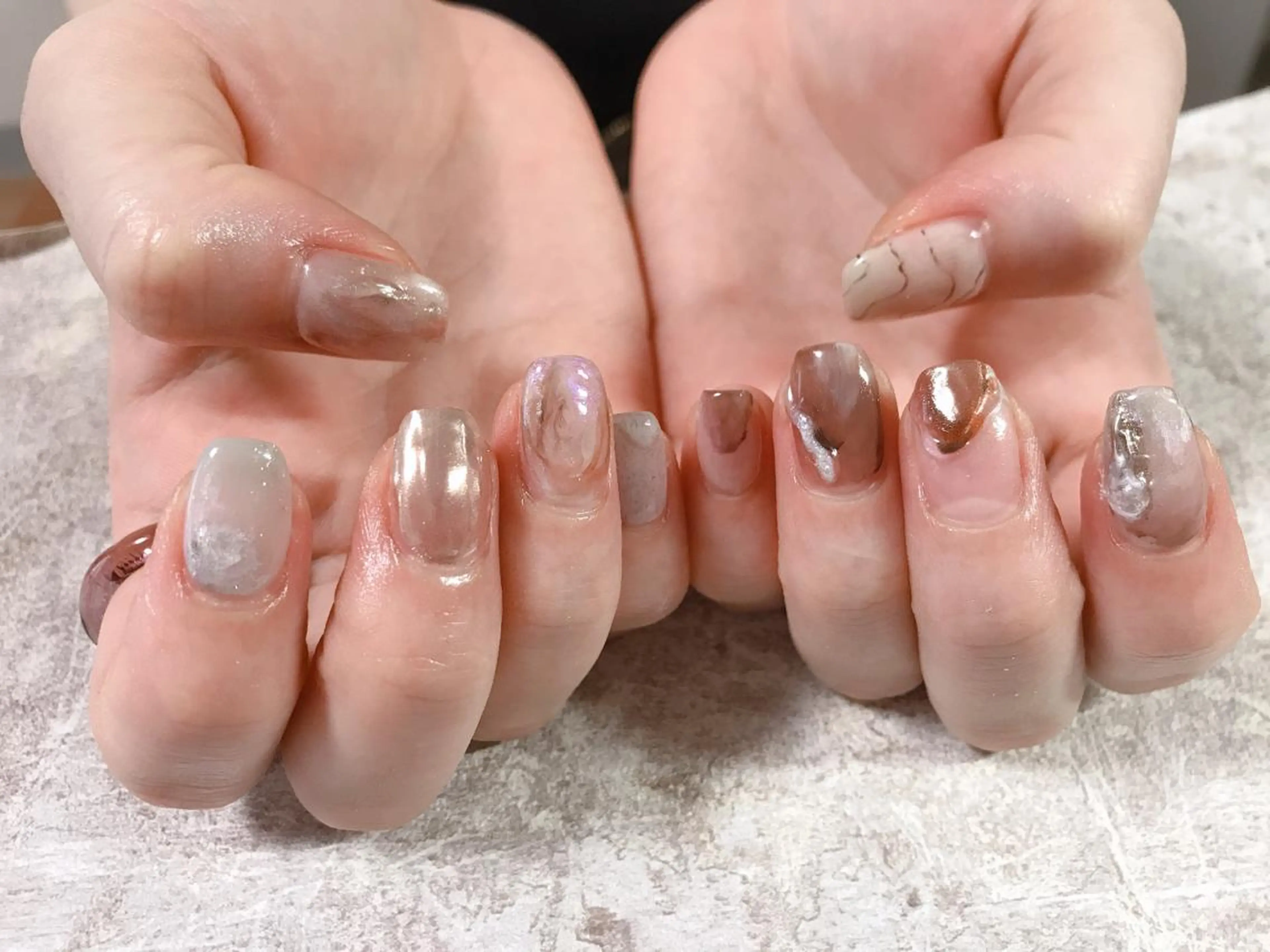 ネイル ニュアンスネイル kiki nail 二子玉川のネイルデザイン