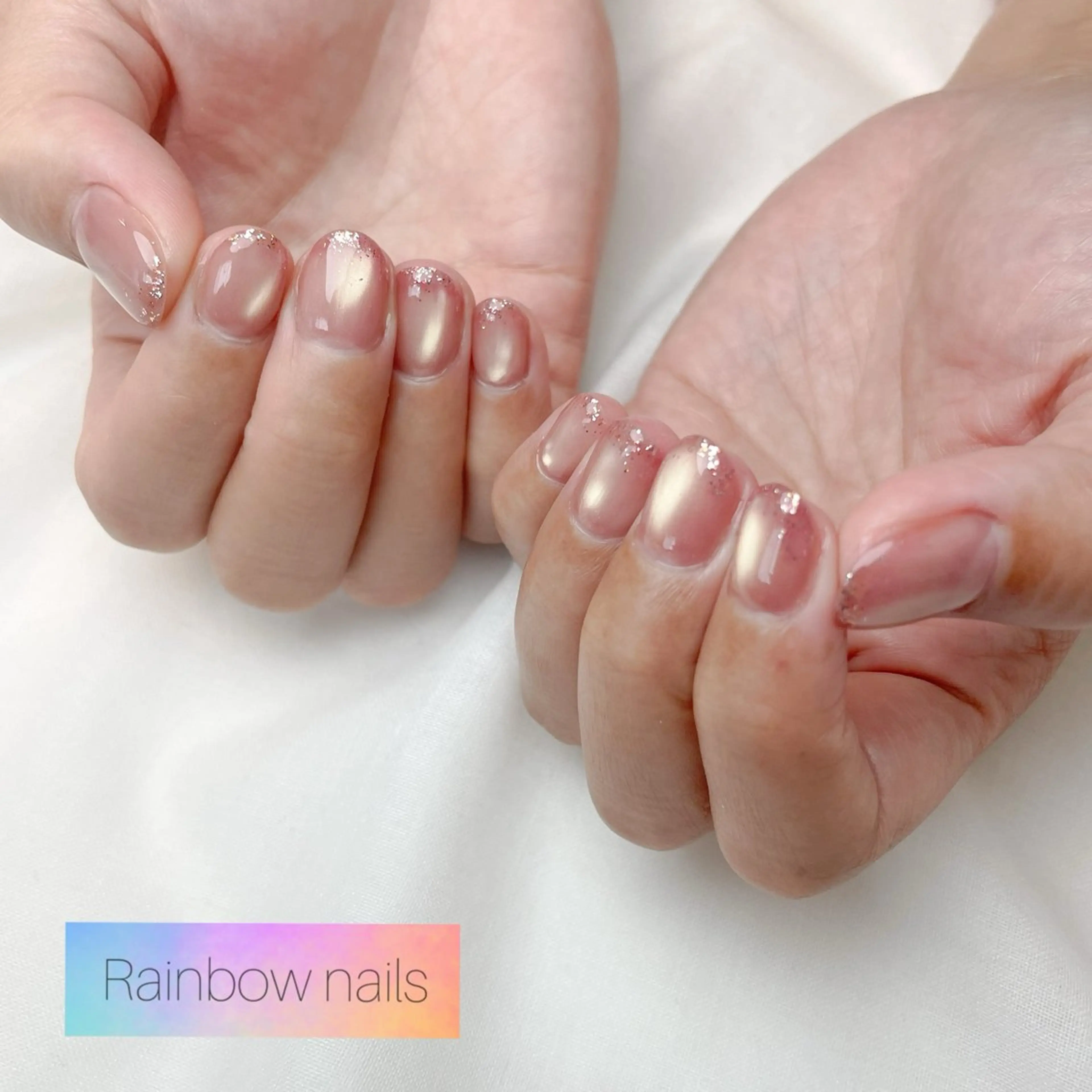 ネイル Rainbow nailsくろちゃんのネイルデザイン