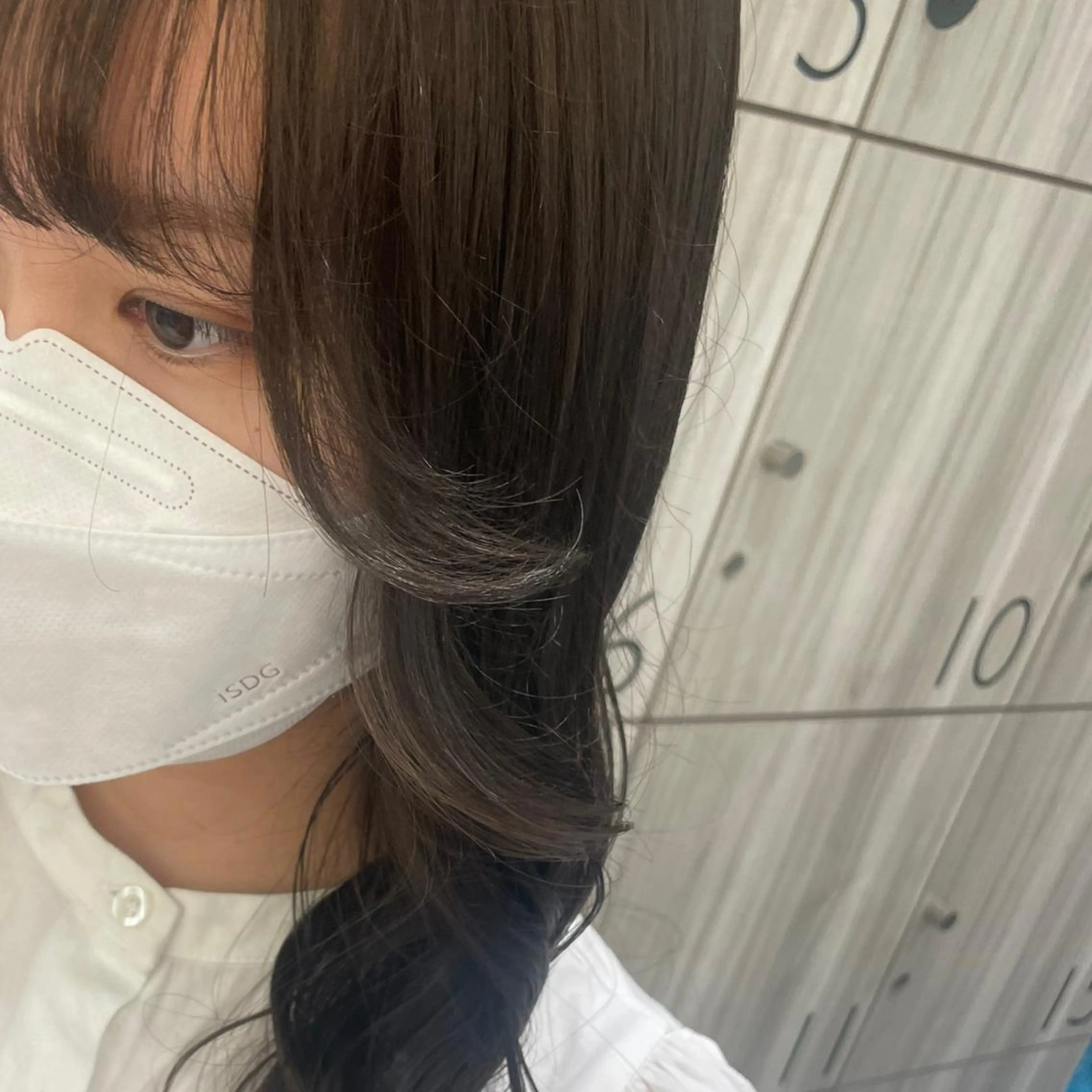 ミディアム カラー 顔周りカット 韓国風ヘア 艶カラー ⭐️田中真緒のヘアスタイル