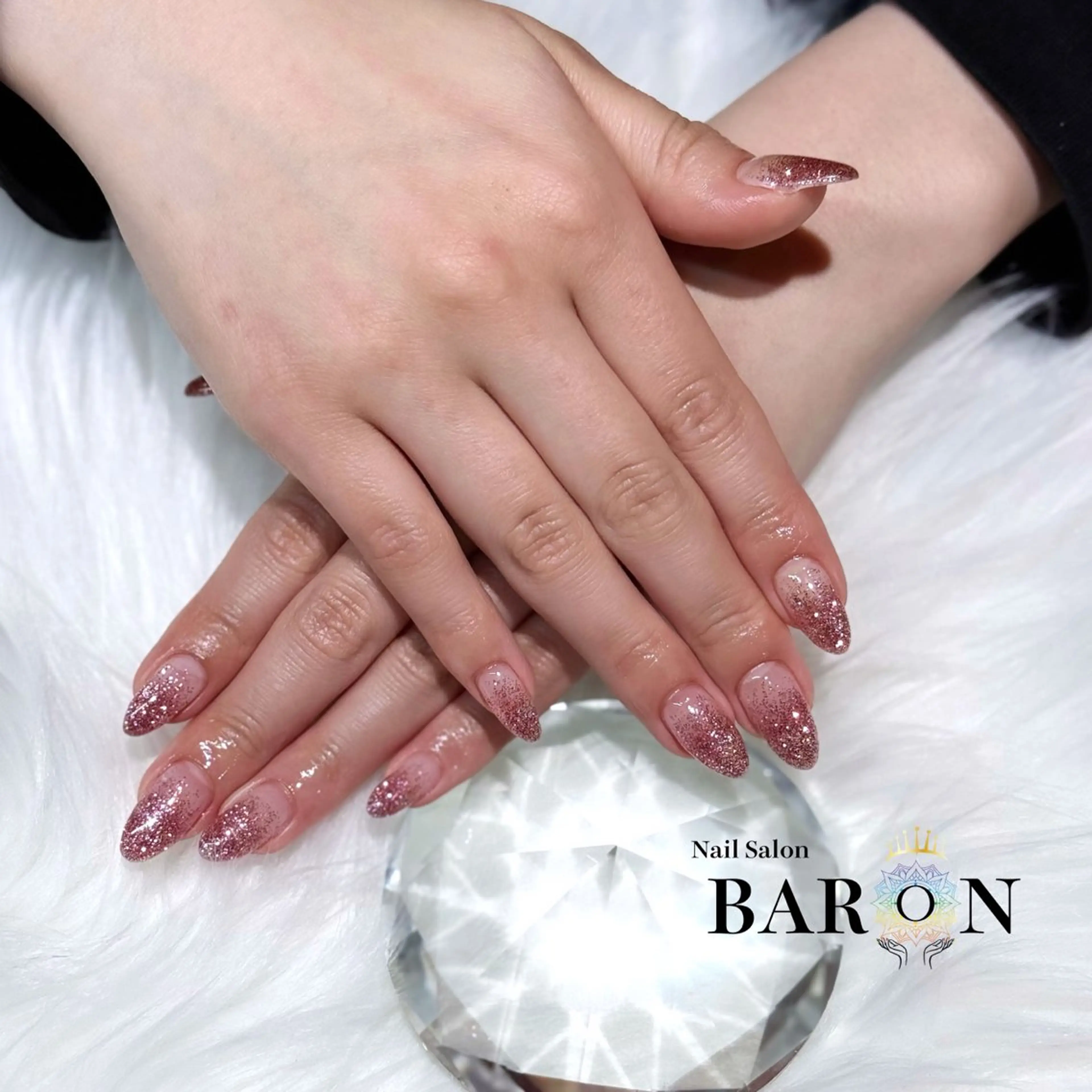 ネイル ラメ(グリッター) ラメグラデーション BARON/心斎橋 miu🫧のネイルデザイン