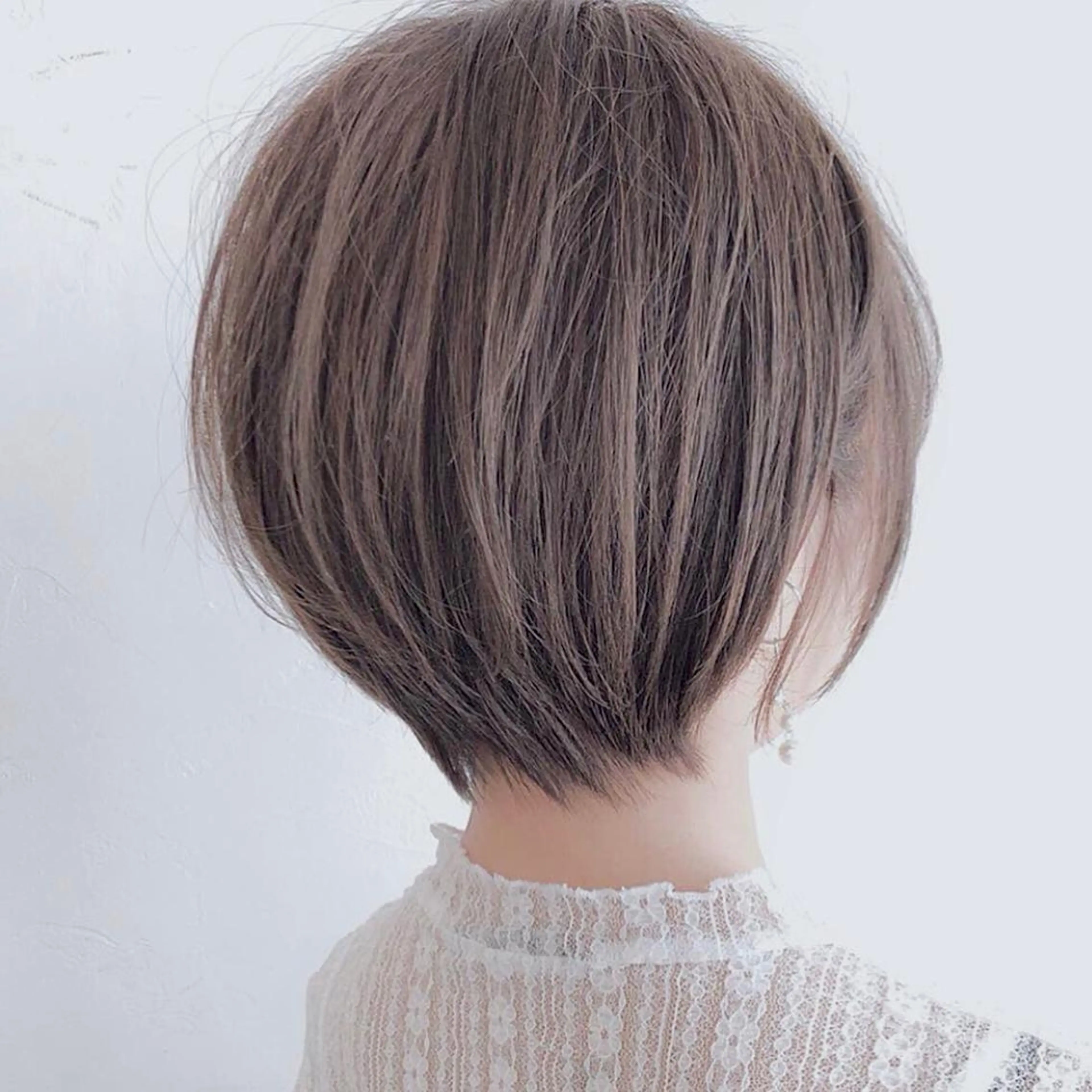 ショート カット ヘアカラー トリートメント 縮毛矯正・暗髪 ・ショート　橋本🐶のヘアスタイル