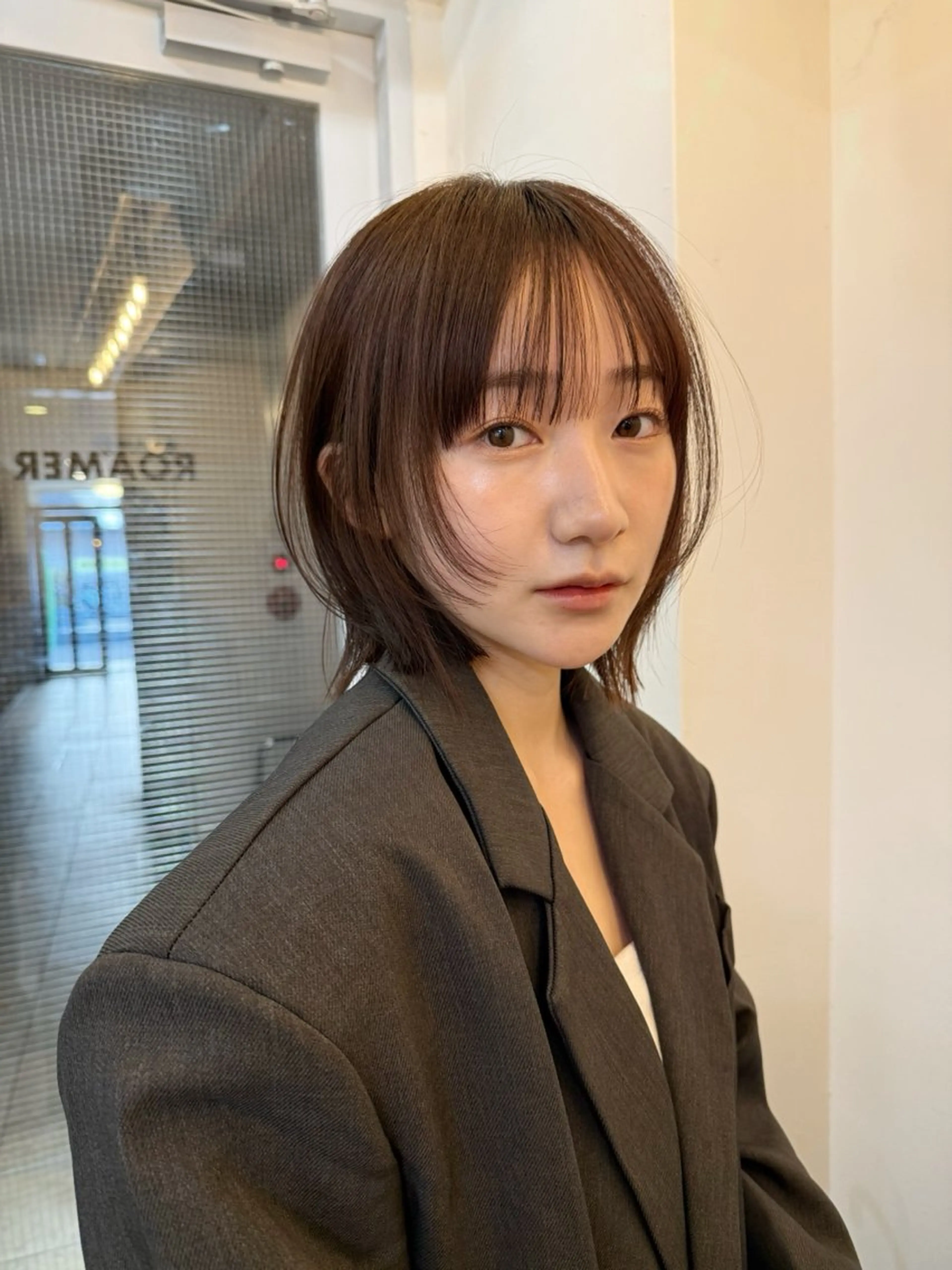 ミディアム カラー カット ヘアカラー トリートメント ‎♡アヤメ/レイヤー ボブ♡渋谷のヘアスタイル