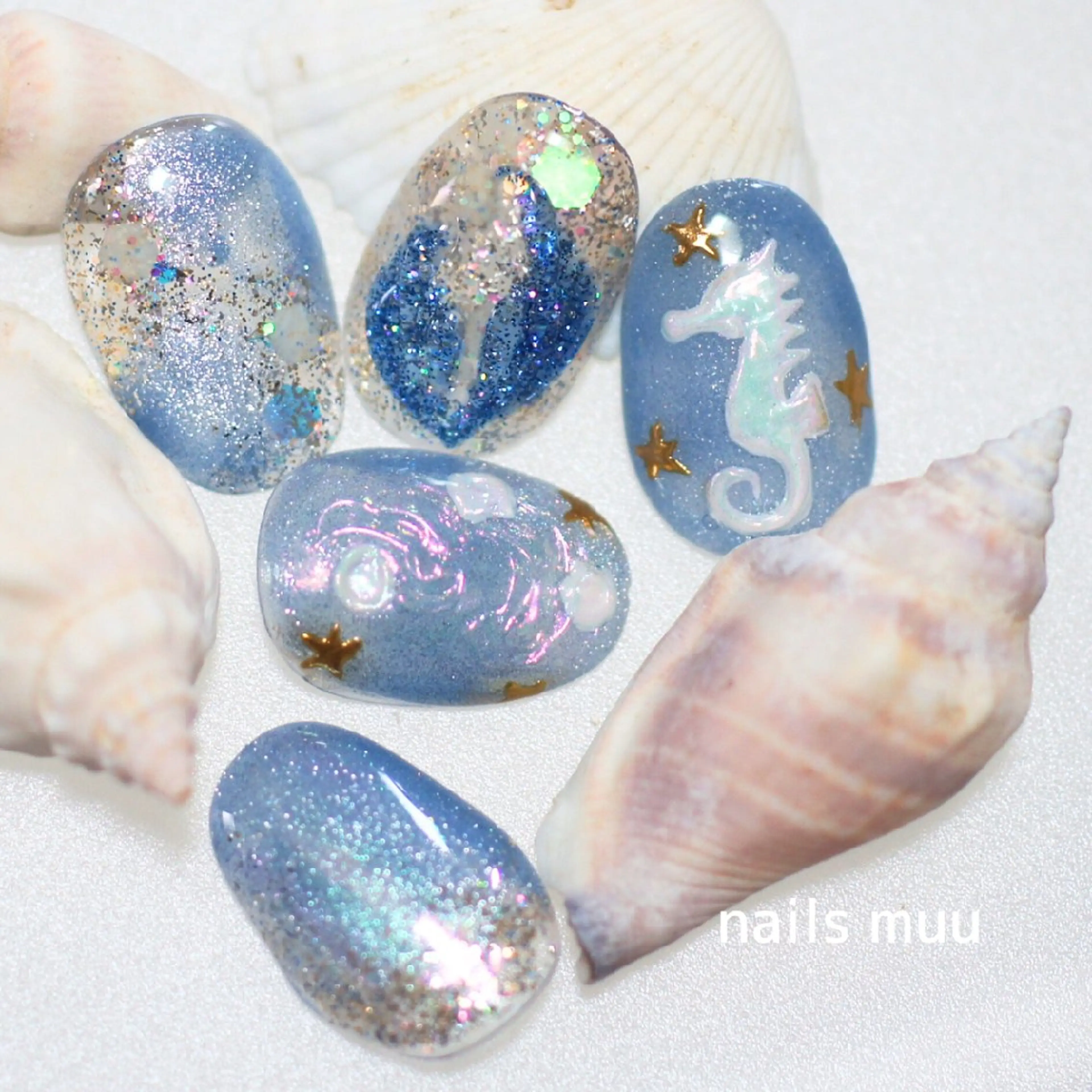 ネイル フットネイル ラメ(グリッター) ハンドネイル nails muu まゆのネイルデザイン