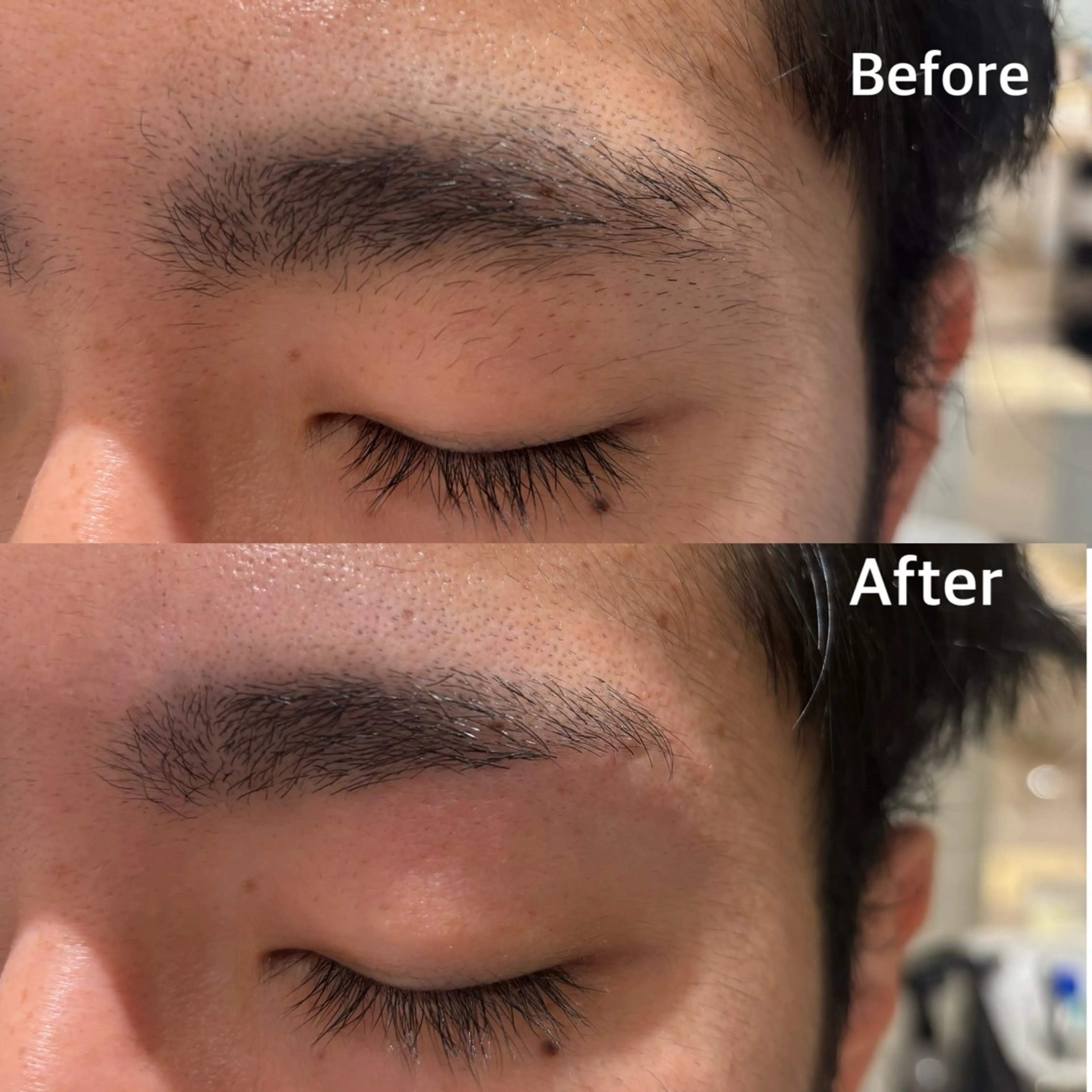 アイブロウ メンズアイブロウ 眉毛ワックス脱毛 岡 千夏のヘアスタイル