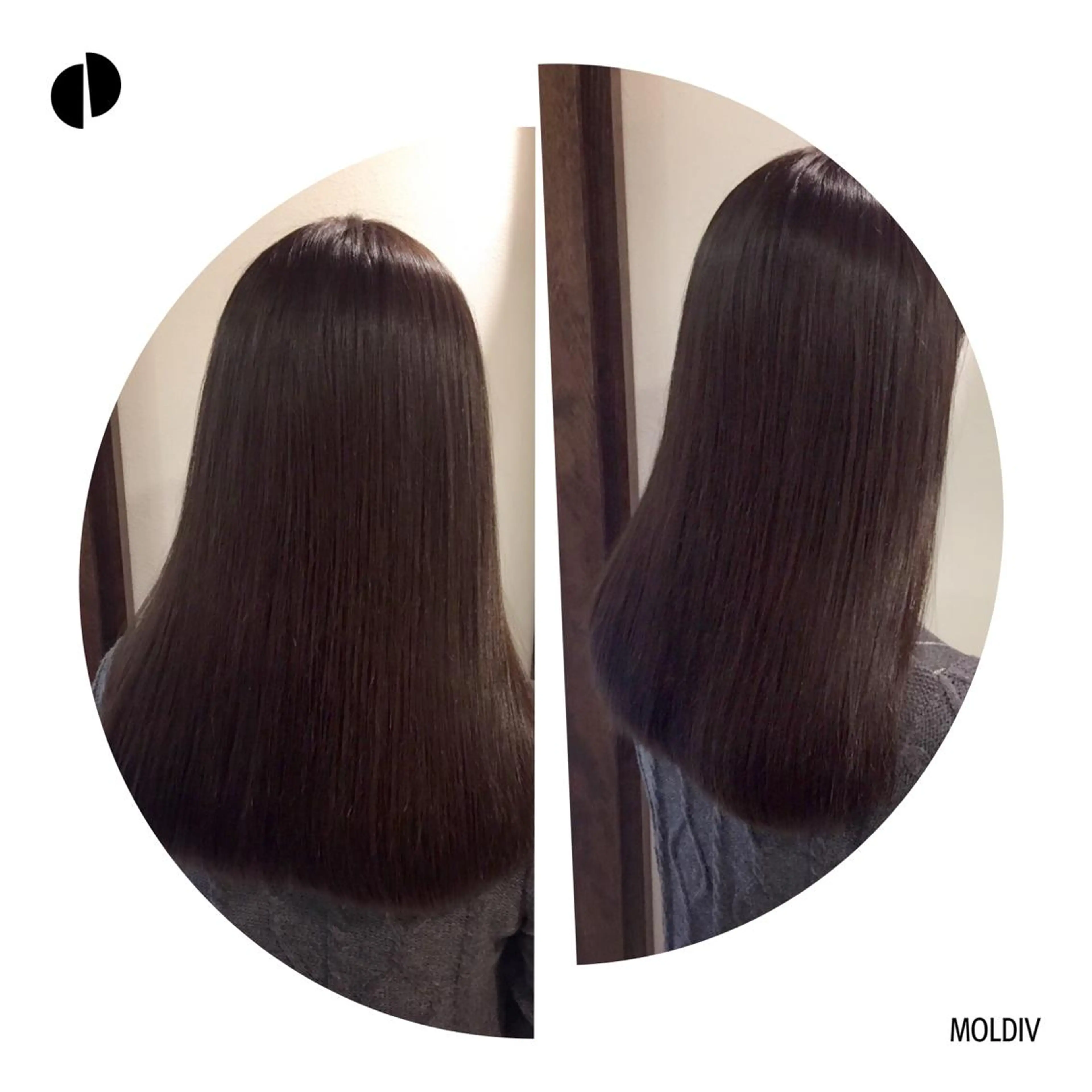 ミディアム セミロング カラー ネイビーカラー ✨縮毛矯正✨髪質改善 ナカシマ ユミのヘアスタイル