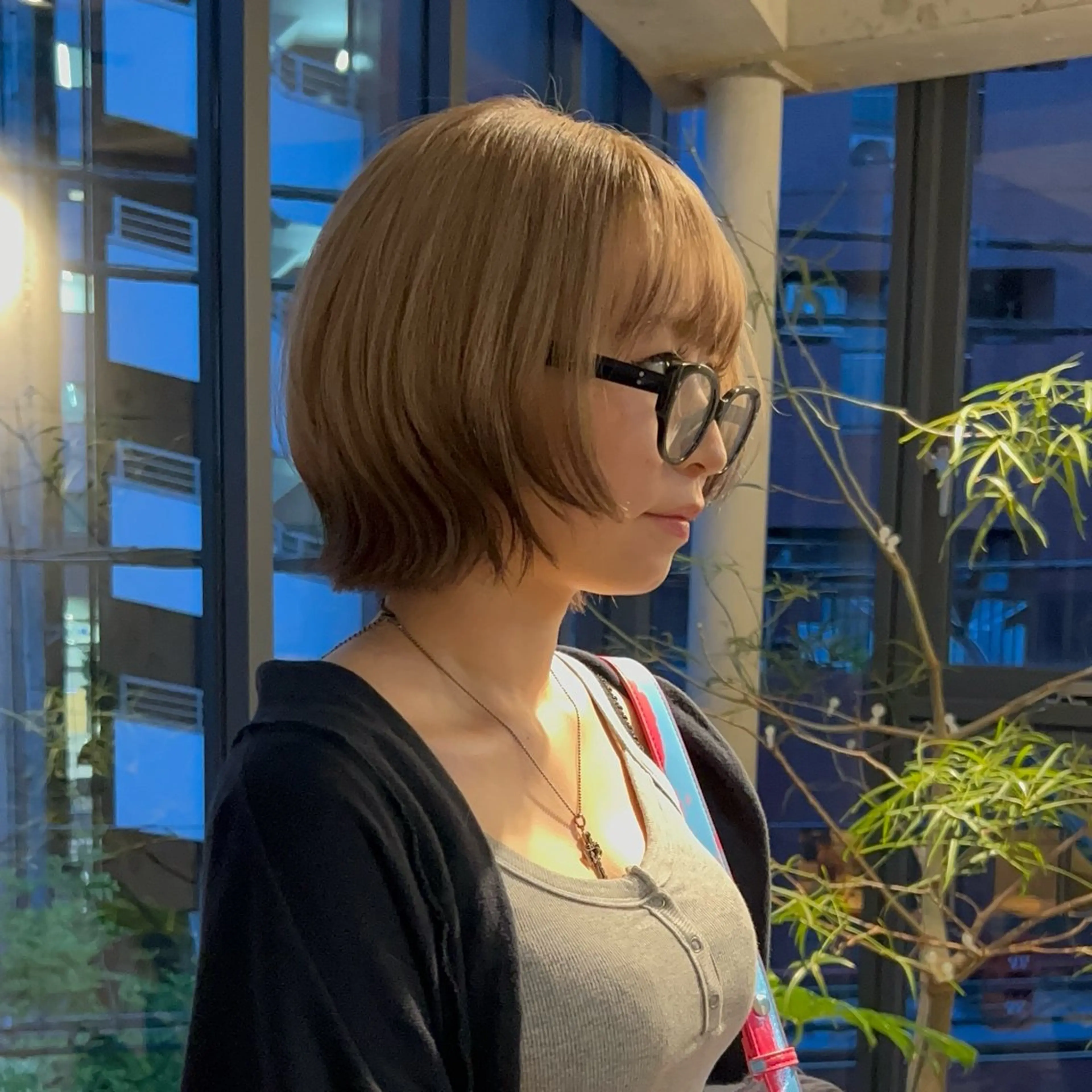 ショート ボブレイヤー ボブ レイヤーカット 葉月/ボブ/ 透明感カラー／中目黒のヘアスタイル