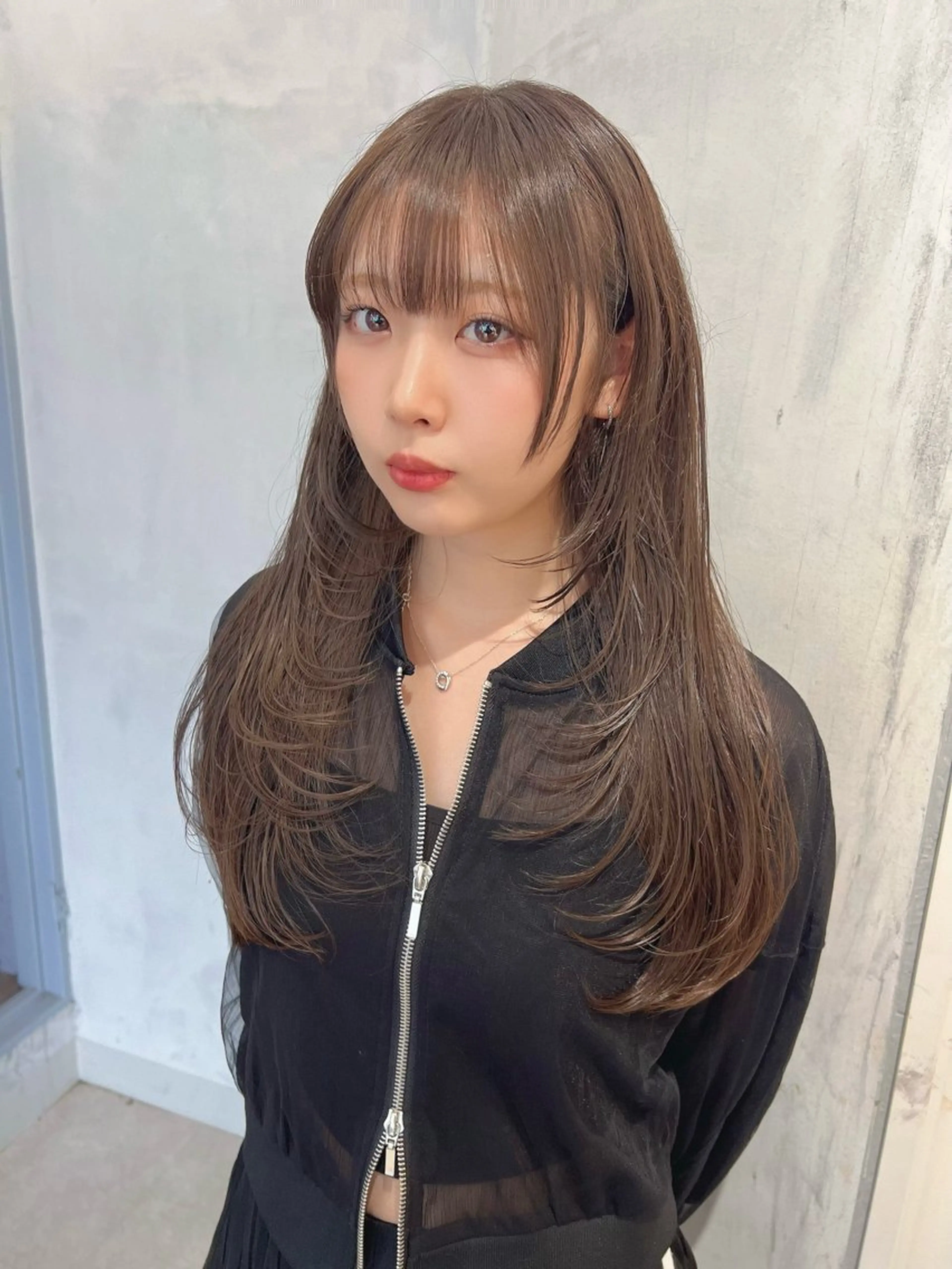 ロング 韓国レイヤーカット/ 縮毛矯正/羽田航のヘアスタイル