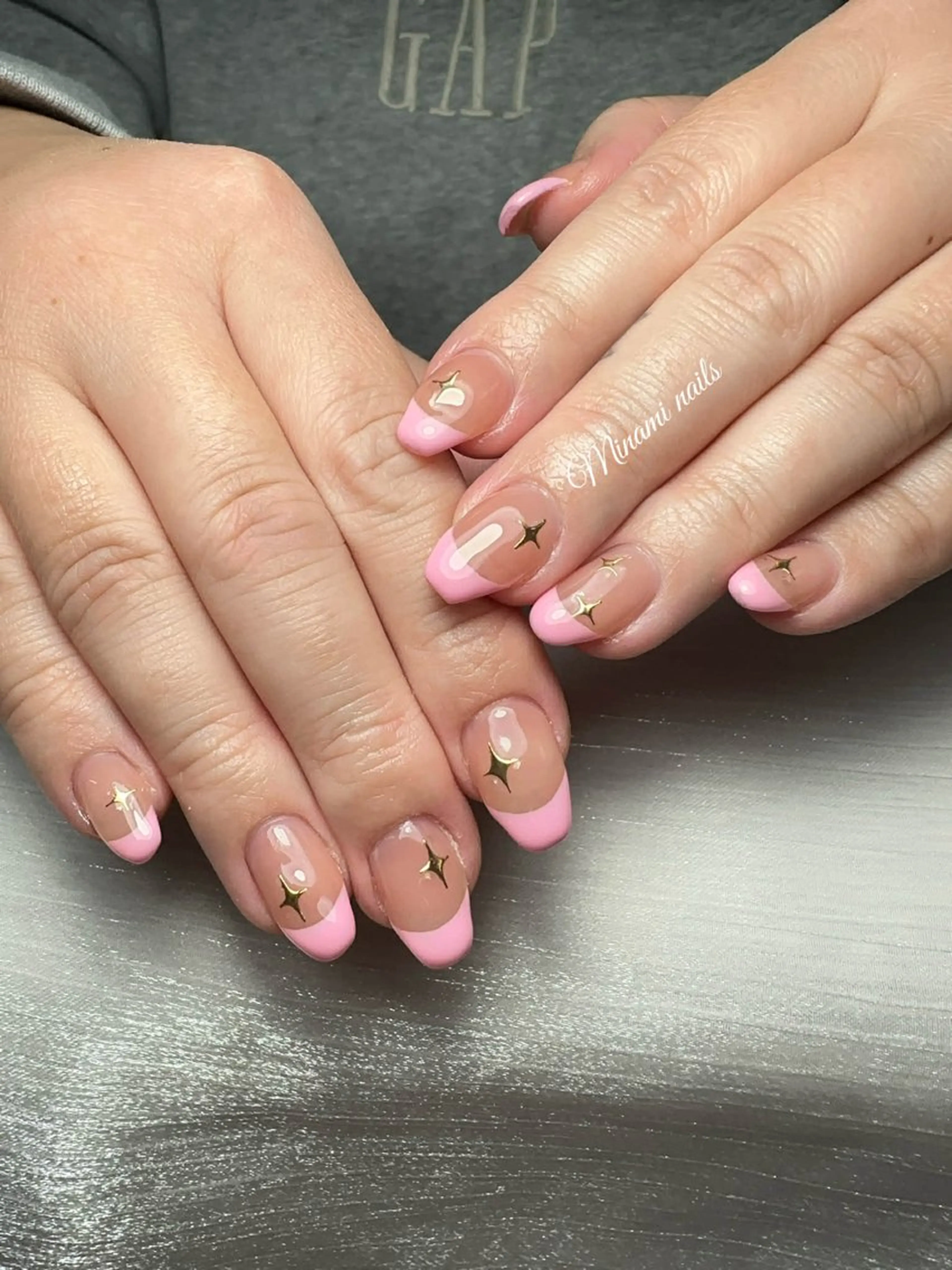 ネイル アートネイル オーロラネイル ガーリー キラキラネイル 韓国ネイル ハンドネイル Minami Nailsのネイルデザイン