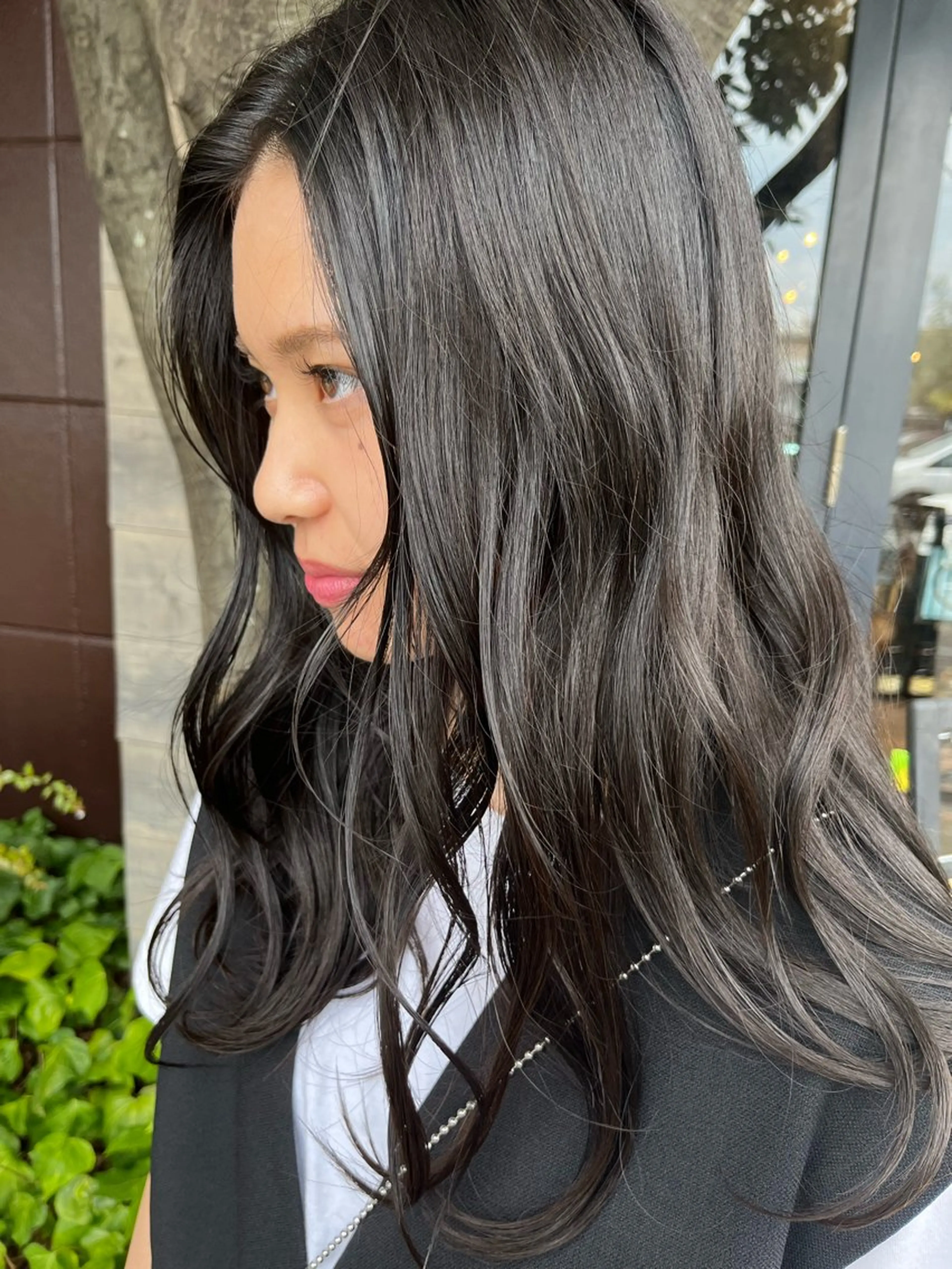 ロング カラー 🩶韓国艶髪🇰🇷 下本夕綺のヘアスタイル