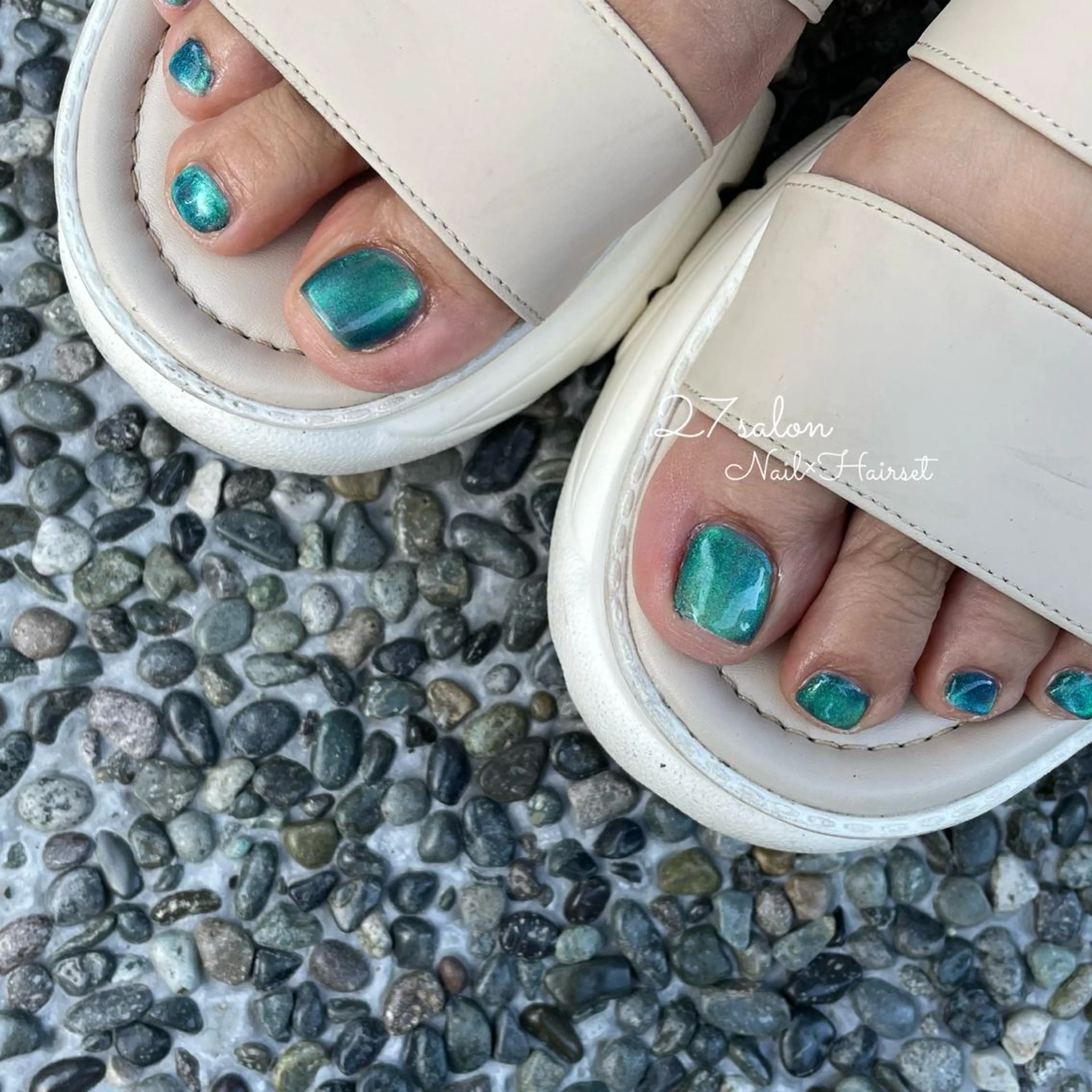 ネイル フットネイル マグネットネイル 27salon yuinaのネイルデザイン